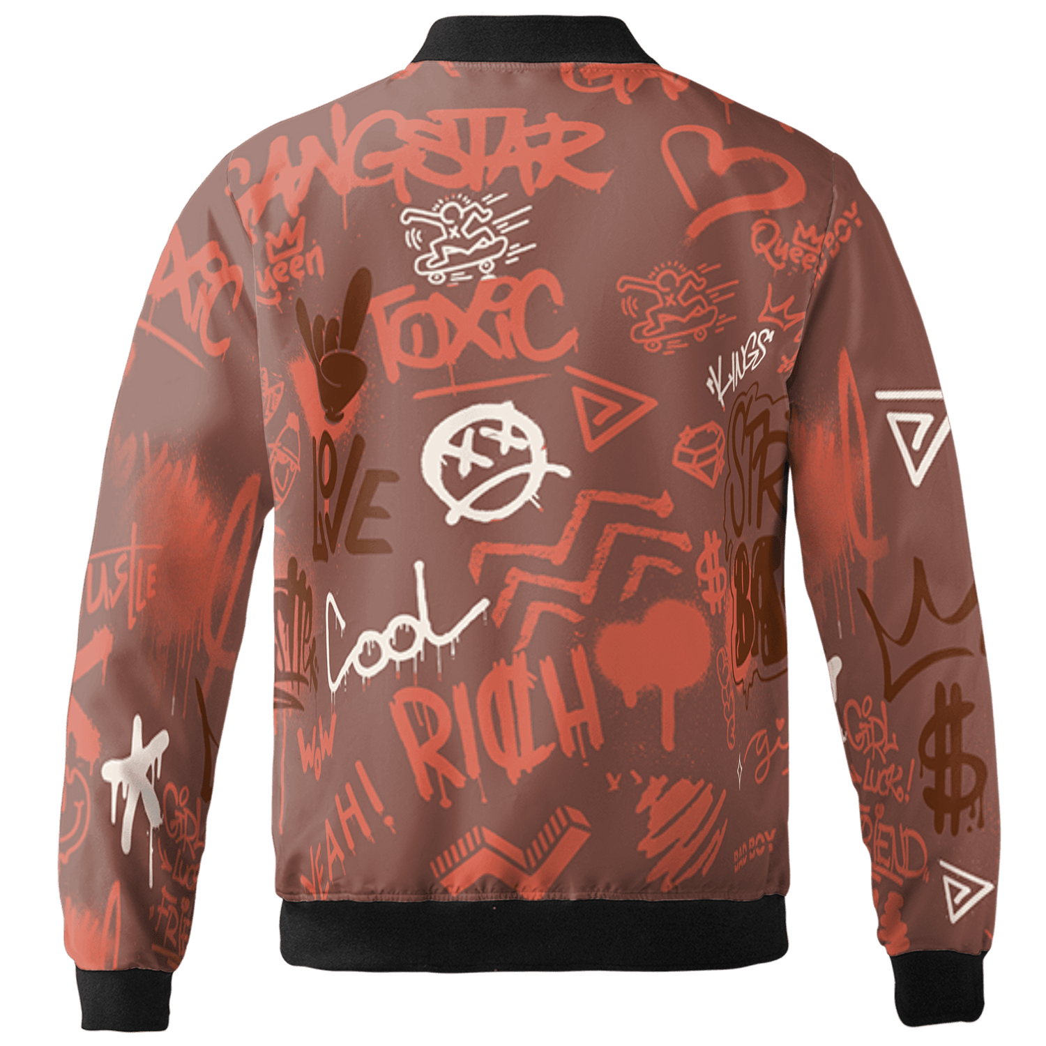 High OG Dusted Clay 1s Jacket Match Graffiti King 3D All-Over Print Doodle Style - NastyJamz