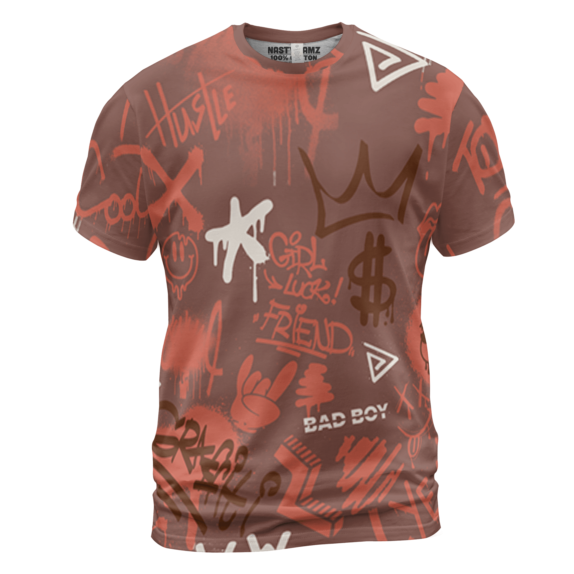 High OG Dusted Clay 1s T Shirt Match Graffiti King 3D All-Over Print Doodle Style - NastyJamz