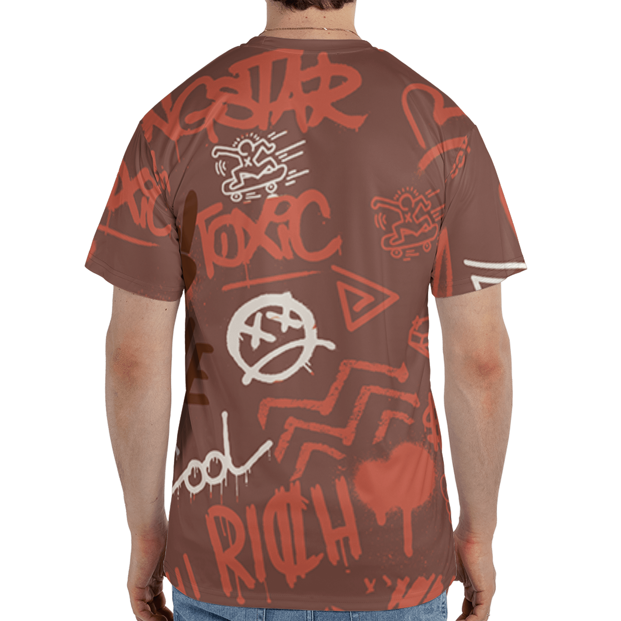 High OG Dusted Clay 1s T Shirt Match Graffiti King 3D All-Over Print Doodle Style - NastyJamz