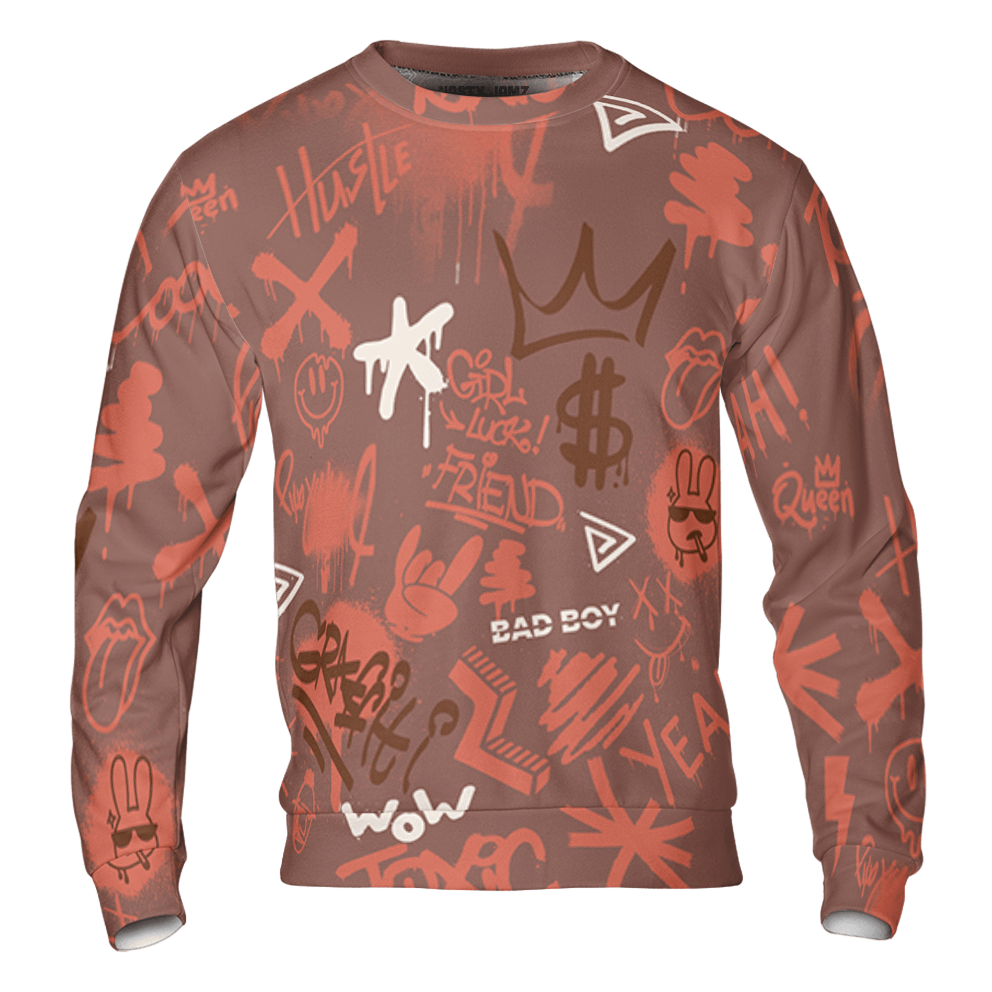 High OG Dusted Clay 1s Sweatshirt Match Graffiti King 3D All-Over Print Doodle Style - NastyJamz