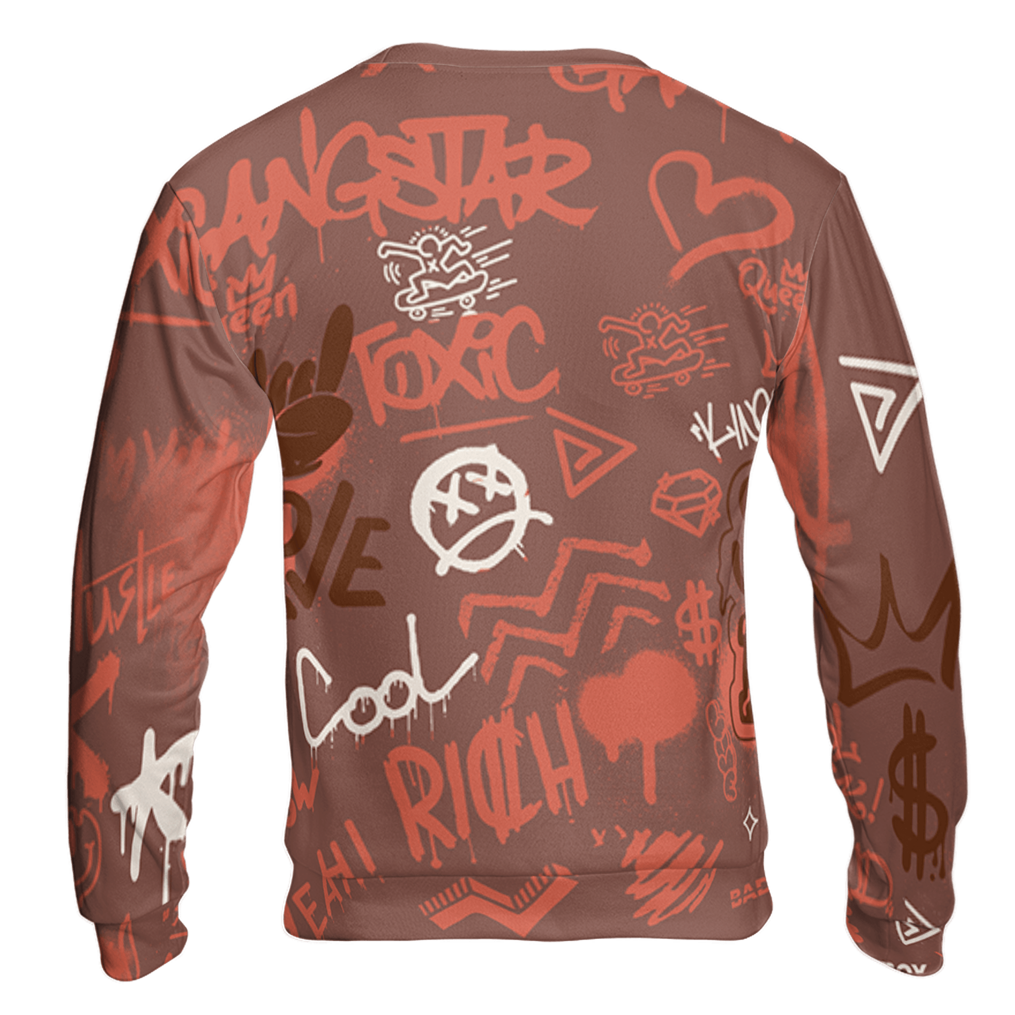 High OG Dusted Clay 1s Sweatshirt Match Graffiti King 3D All-Over Print Doodle Style - NastyJamz