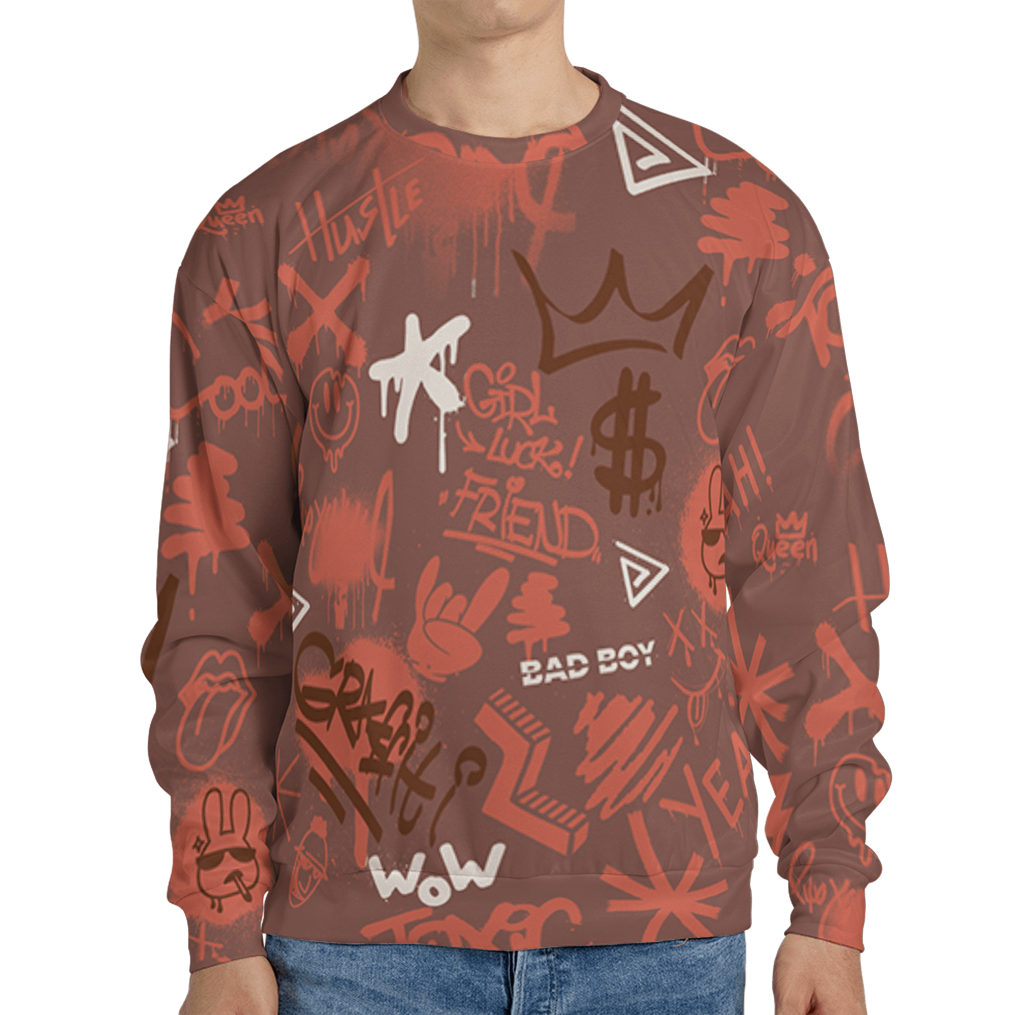 High OG Dusted Clay 1s Sweatshirt Match Graffiti King 3D All-Over Print Doodle Style - NastyJamz