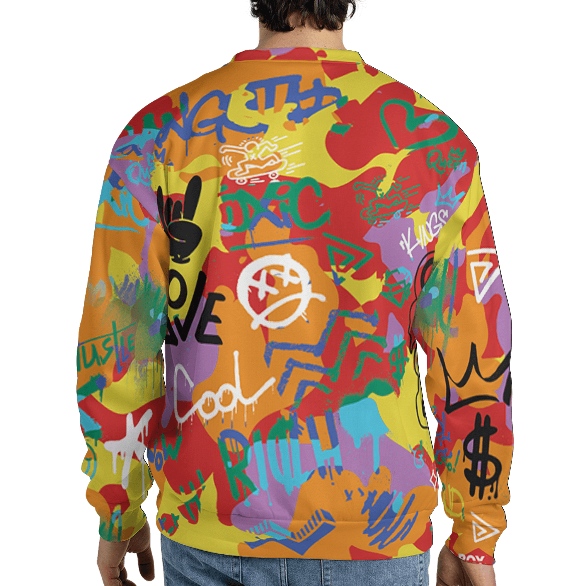 Mid GS Six Championships 1s Sweatshirt Match Graffiti King 3D All-Over Print Doodle Style - NastyJamz