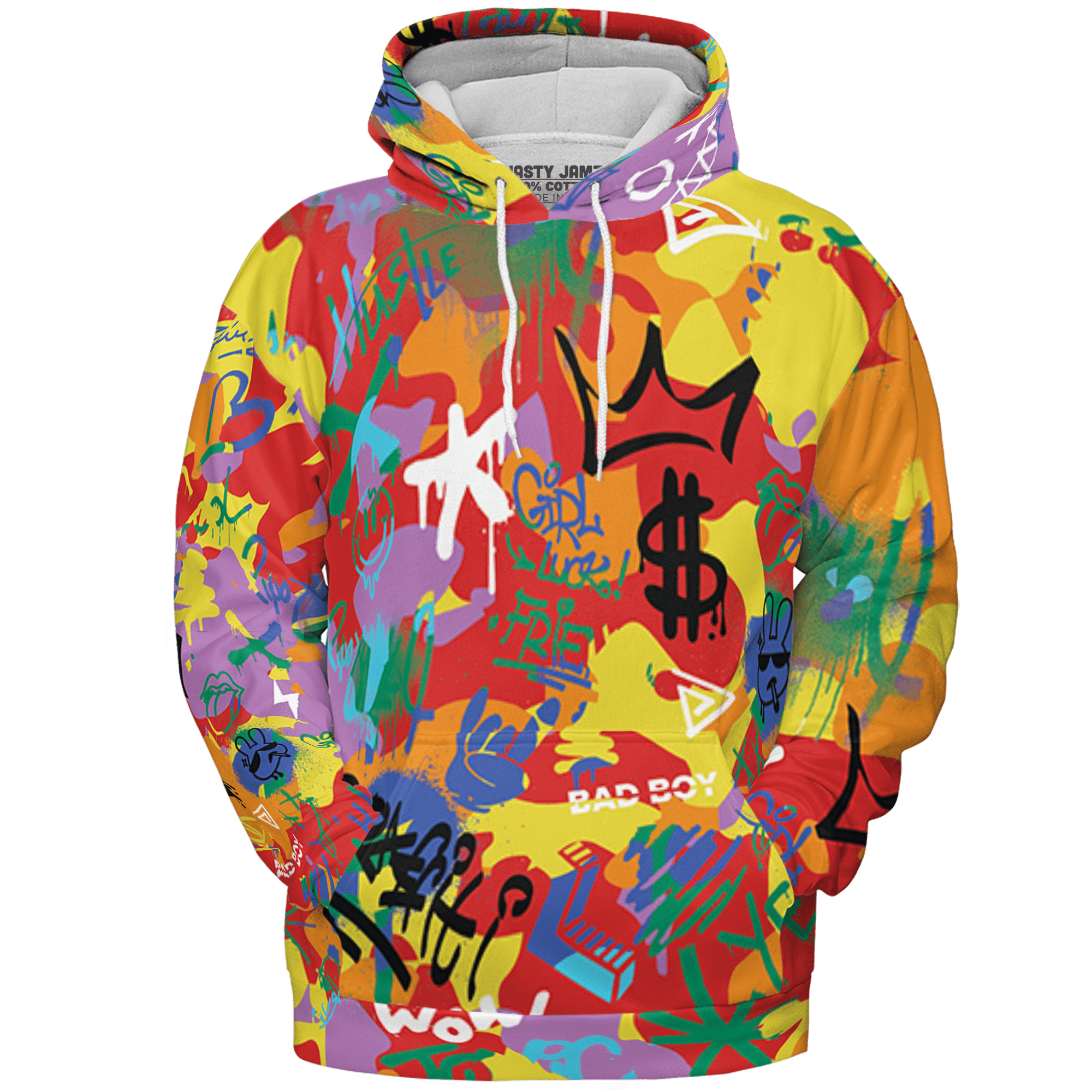 Mid GS Six Championships 1s Hoodie Match Graffiti King 3D All-Over Print Doodle Style - NastyJamz