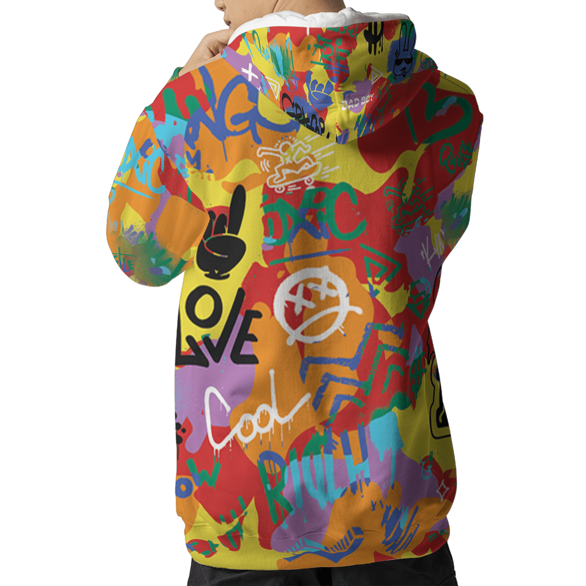 Mid GS Six Championships 1s Hoodie Match Graffiti King 3D All-Over Print Doodle Style - NastyJamz