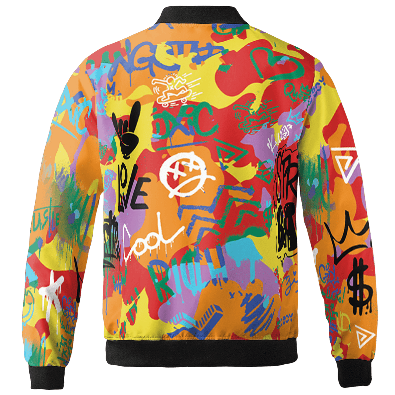 Mid GS Six Championships 1s Jacket Match Graffiti King 3D All-Over Print Doodle Style - NastyJamz
