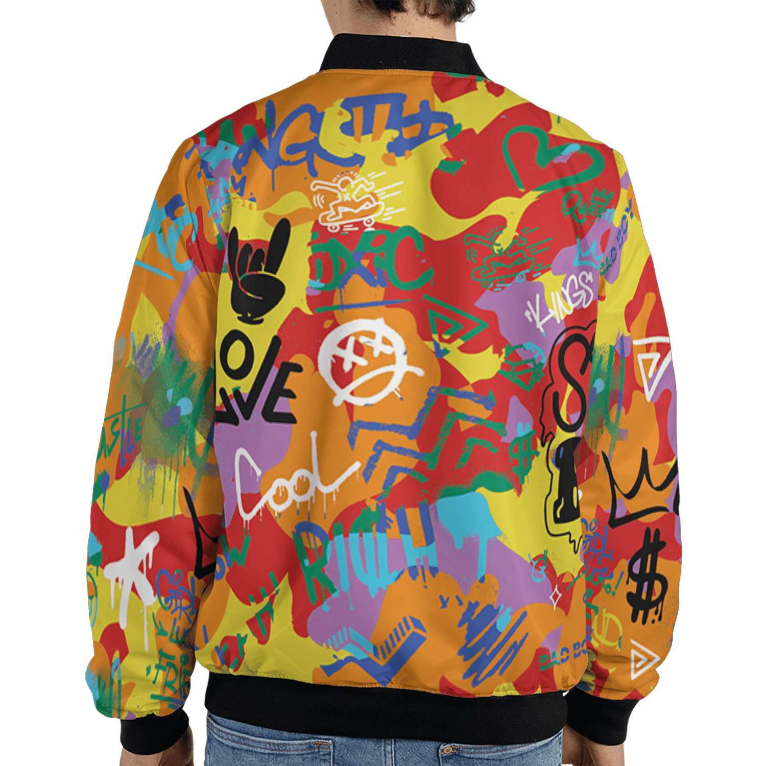 Mid GS Six Championships 1s Jacket Match Graffiti King 3D All-Over Print Doodle Style - NastyJamz