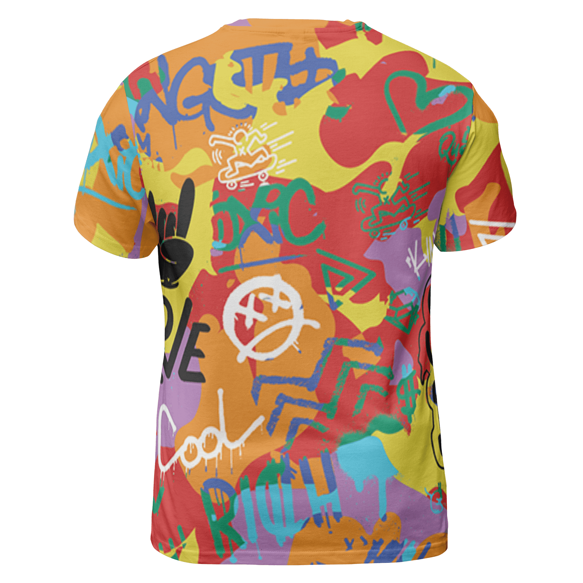 Mid GS Six Championships 1s T Shirt Match Graffiti King 3D All-Over Print Doodle Style - NastyJamz