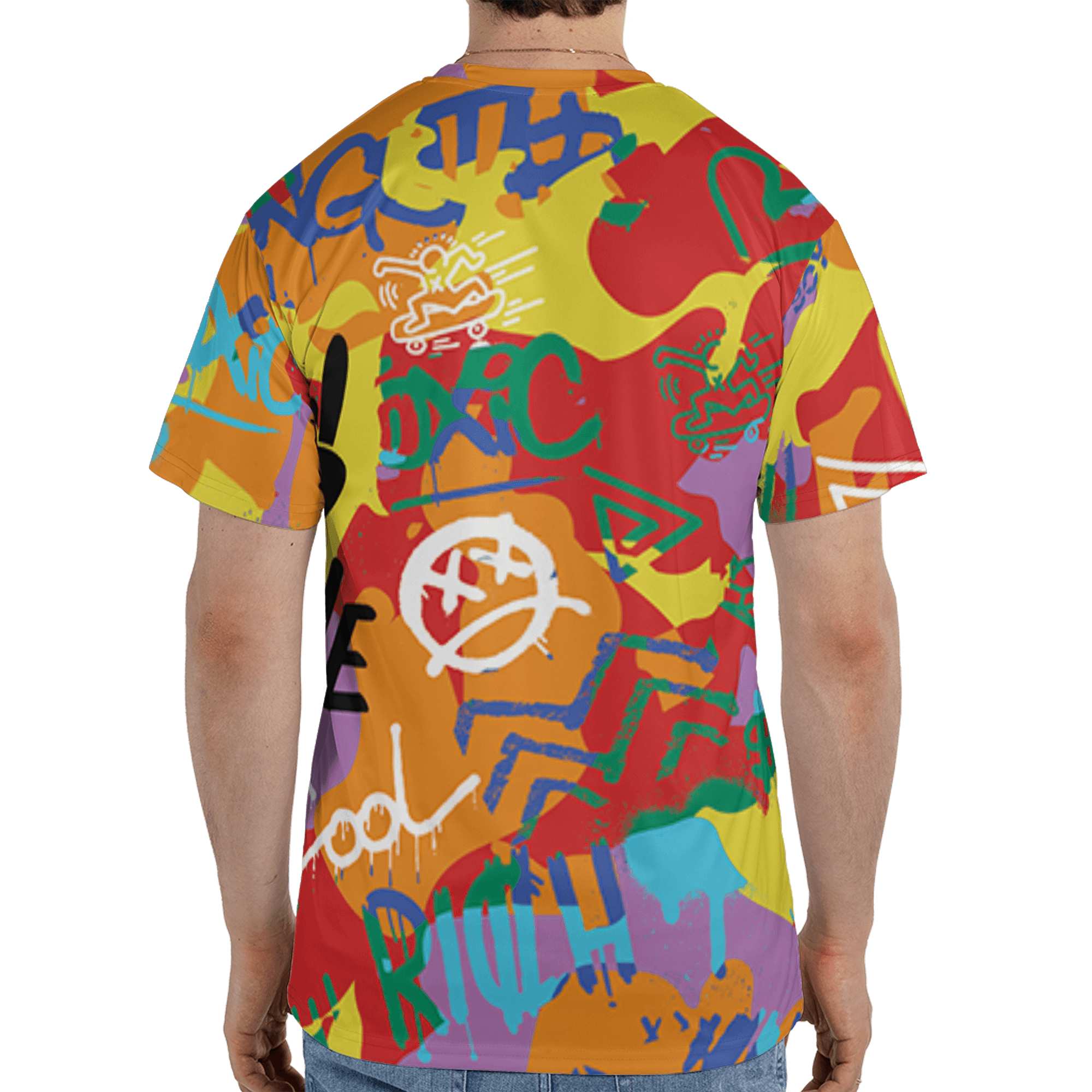 Mid GS Six Championships 1s T Shirt Match Graffiti King 3D All-Over Print Doodle Style - NastyJamz
