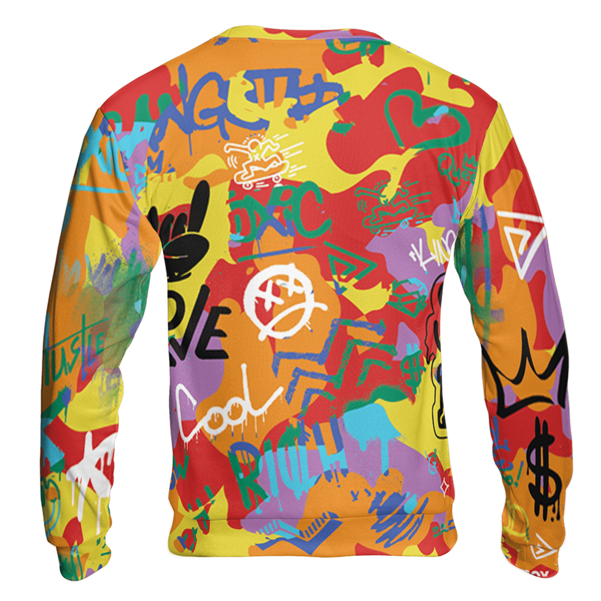 Mid GS Six Championships 1s Sweatshirt Match Graffiti King 3D All-Over Print Doodle Style - NastyJamz