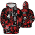 Bred Reimagined 4s Hoodie Match Graffiti King 3D All-Over Print Doodle Style - NastyJamz