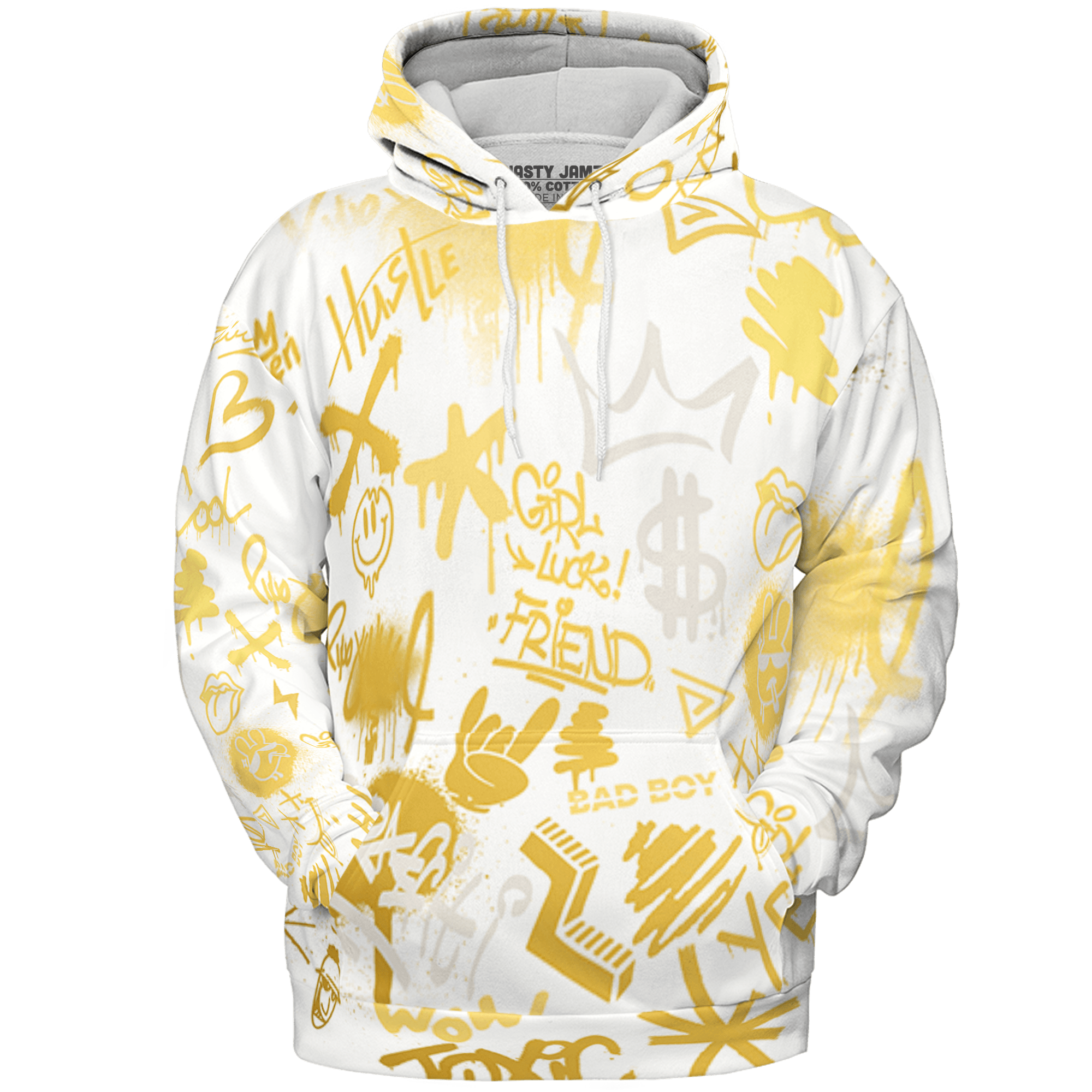 Sail 4s Hoodie Match Graffiti King 3D All-Over Print Doodle Style - NastyJamz