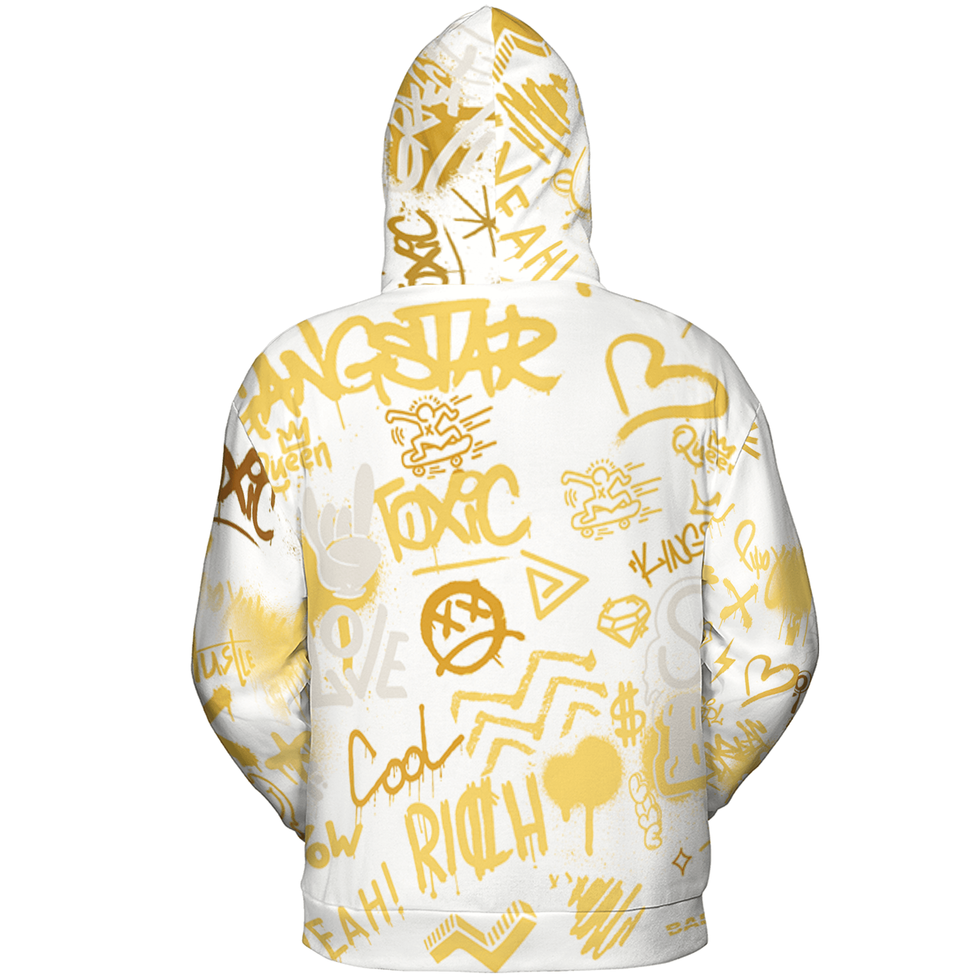 Sail 4s Hoodie Match Graffiti King 3D All-Over Print Doodle Style - NastyJamz