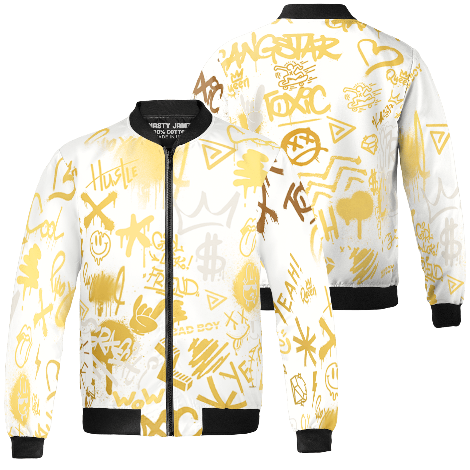 Sail 4s Jacket Match Graffiti King 3D All-Over Print Doodle Style - NastyJamz