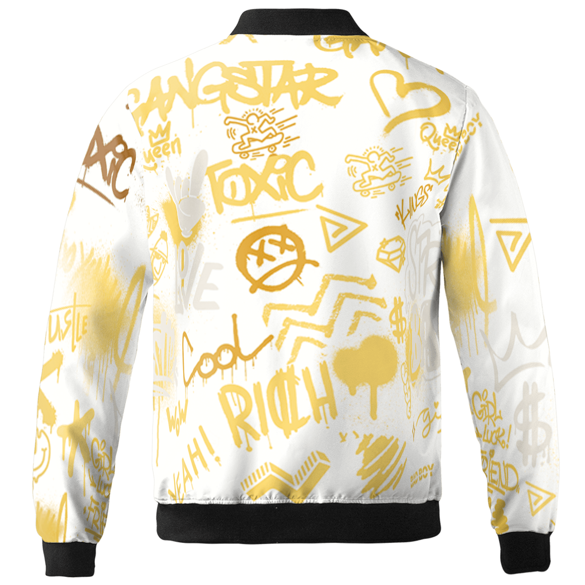 Sail 4s Jacket Match Graffiti King 3D All-Over Print Doodle Style - NastyJamz