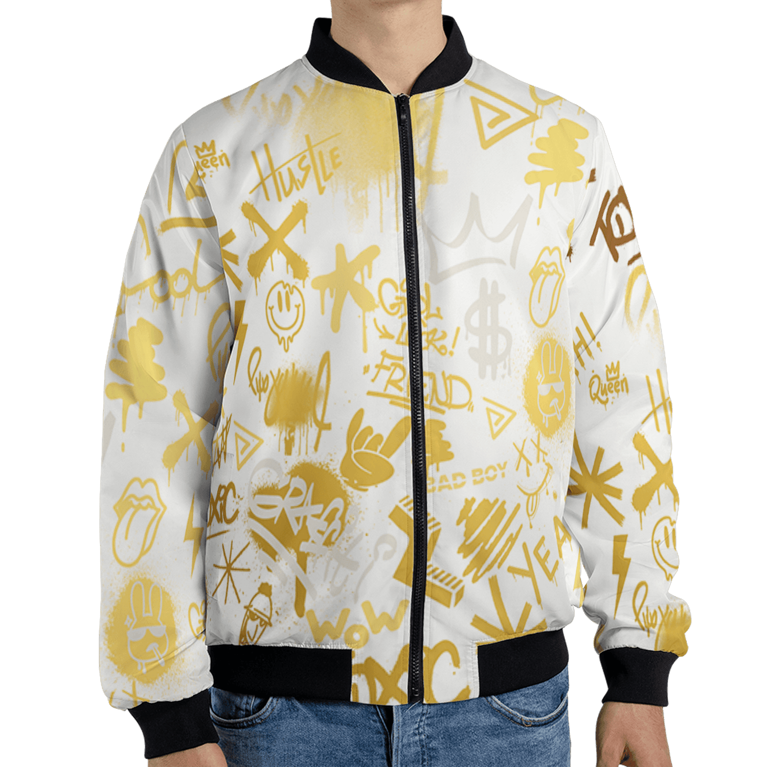 Sail 4s Jacket Match Graffiti King 3D All-Over Print Doodle Style - NastyJamz
