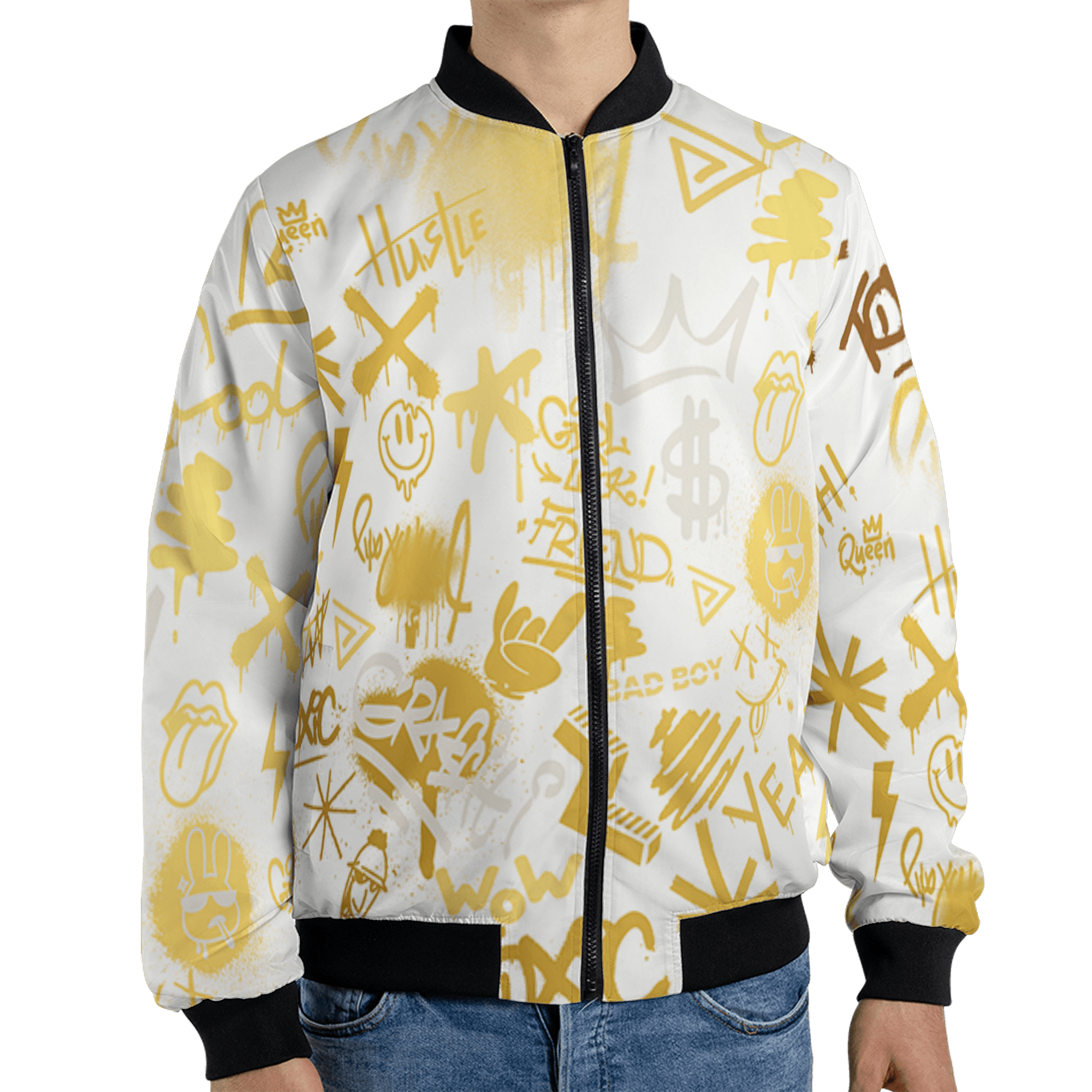 Sail 4s Jacket Match Graffiti King 3D All-Over Print Doodle Style - NastyJamz