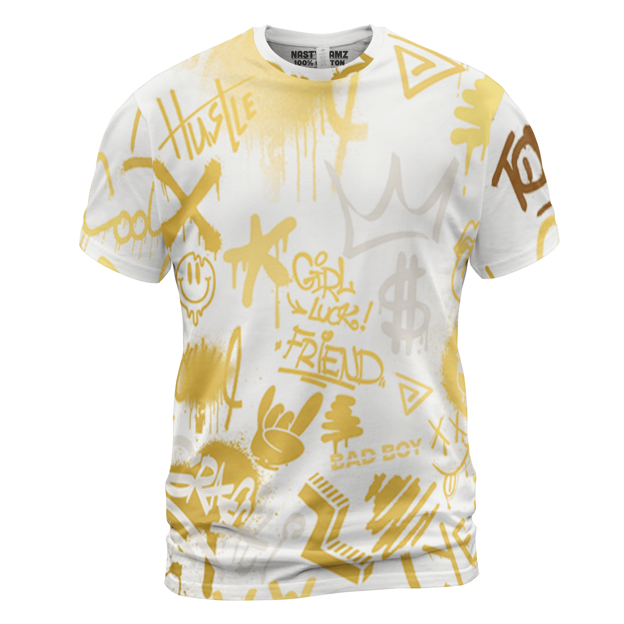 Sail 4s T Shirt Match Graffiti King 3D All-Over Print Doodle Style - NastyJamz