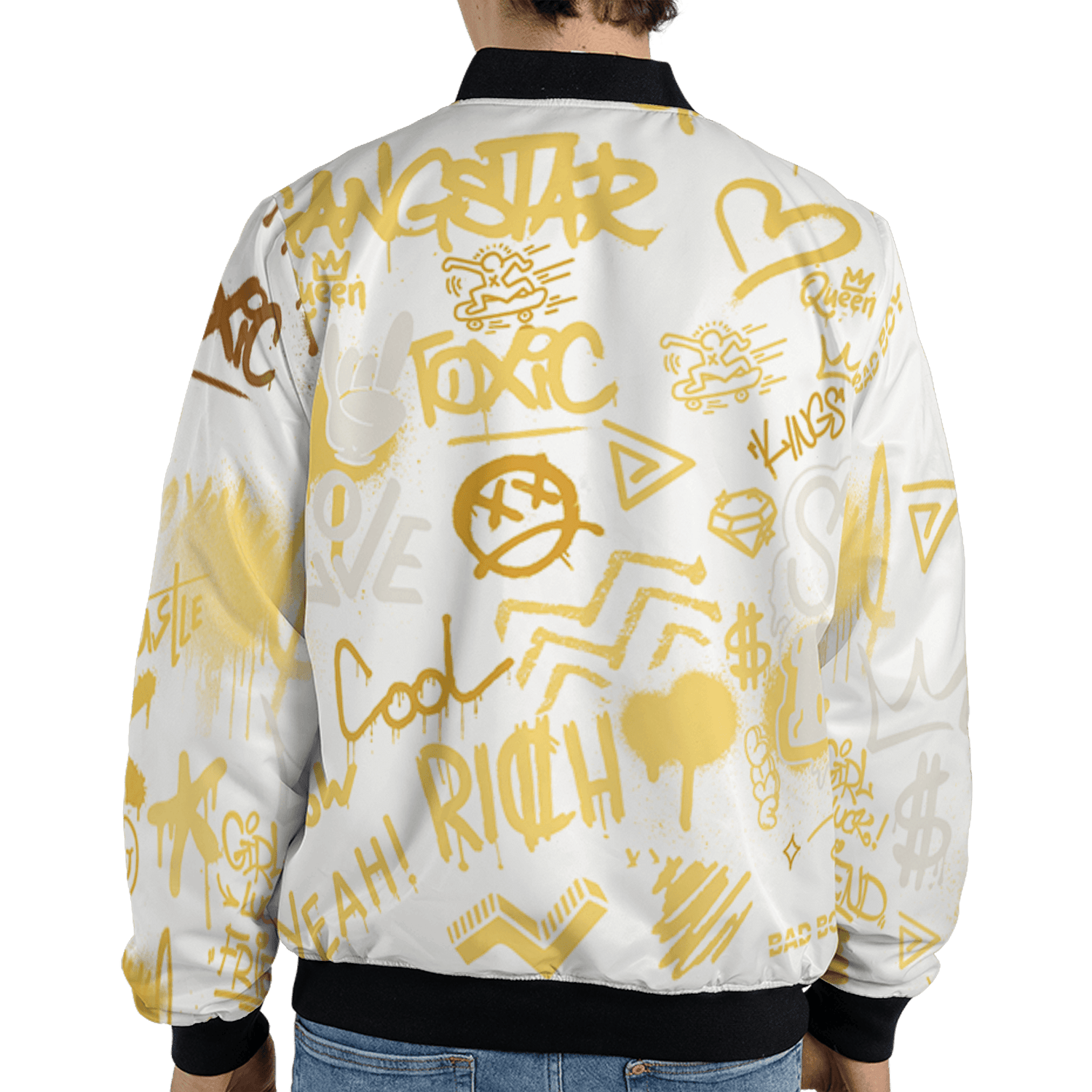 Sail 4s Jacket Match Graffiti King 3D All-Over Print Doodle Style - NastyJamz