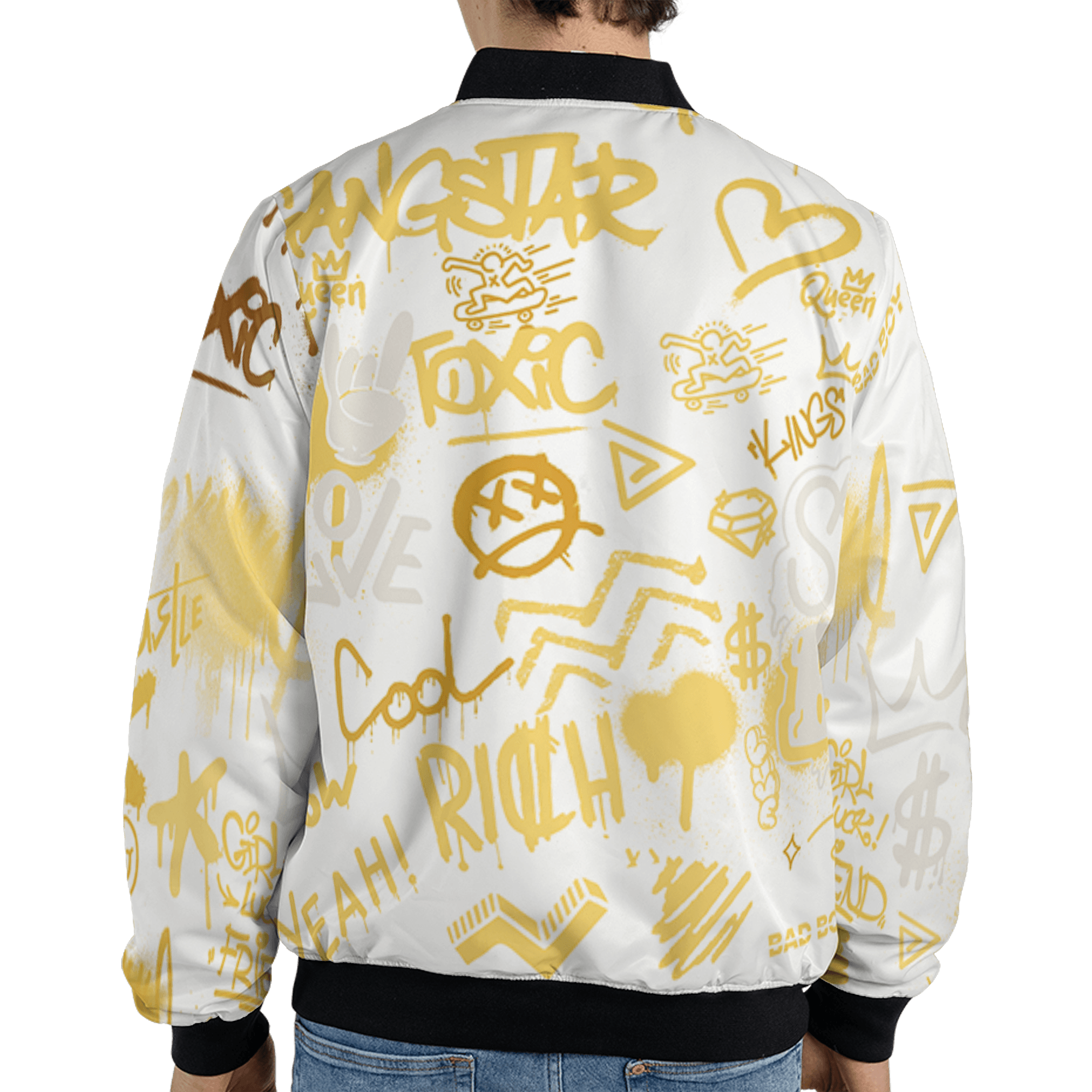 Sail 4s Jacket Match Graffiti King 3D All-Over Print Doodle Style - NastyJamz