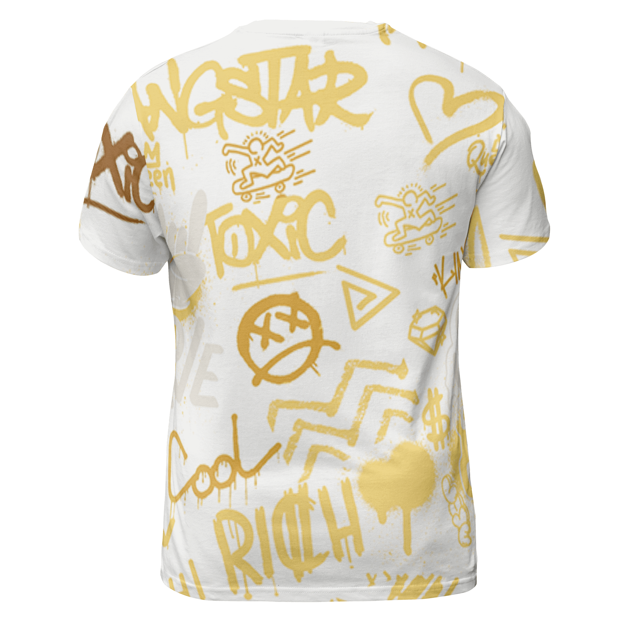 Sail 4s T Shirt Match Graffiti King 3D All-Over Print Doodle Style - NastyJamz