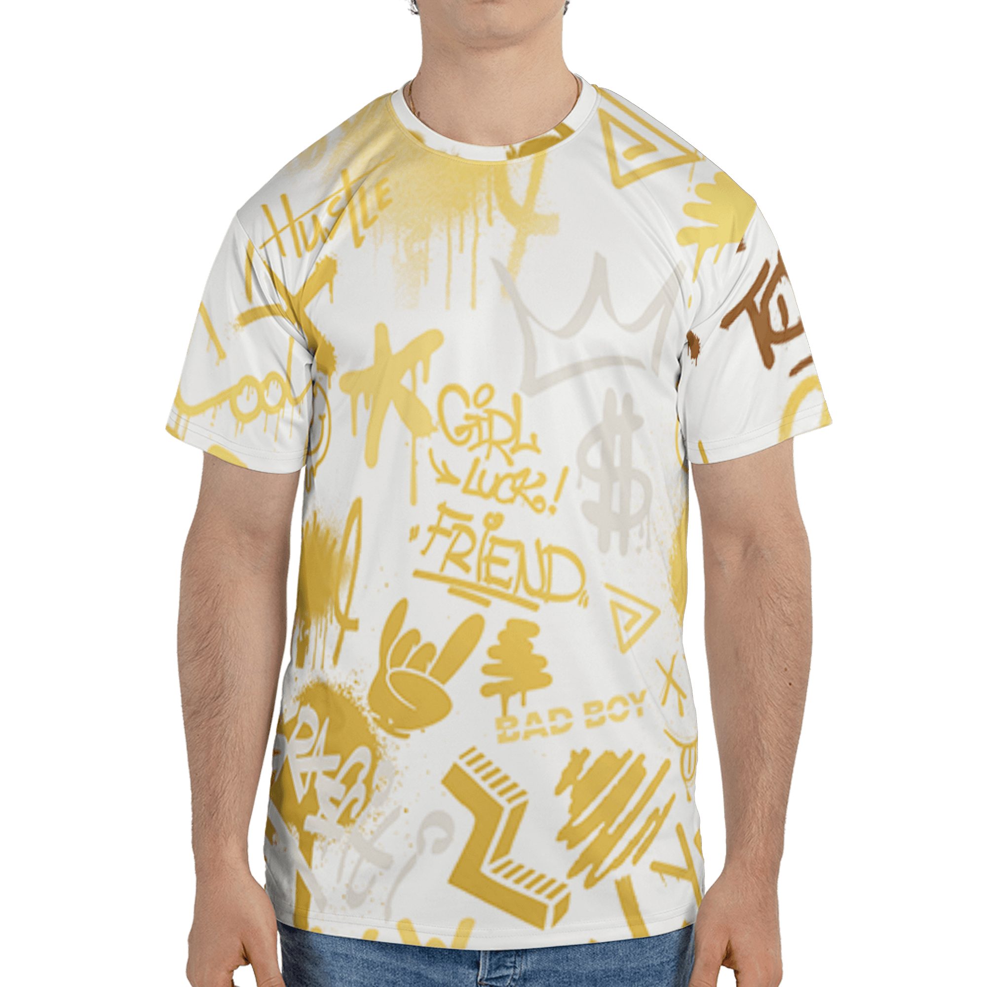 Sail 4s T Shirt Match Graffiti King 3D All-Over Print Doodle Style - NastyJamz