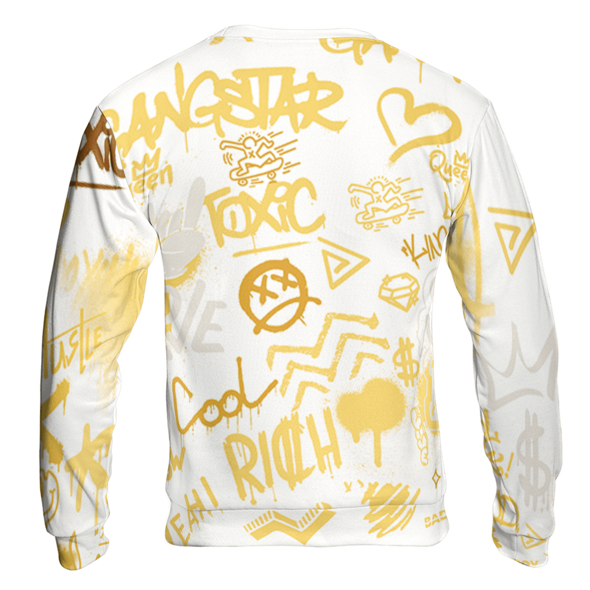 Sail 4s Sweatshirt Match Graffiti King 3D All-Over Print Doodle Style - NastyJamz
