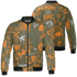 Olive 5s Jacket Match Graffiti King 3D All-Over Print Doodle Style - NastyJamz