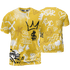 Yellow Ochre 6s T Shirt Match Graffiti King 3D All-Over Print Doodle Style - NastyJamz