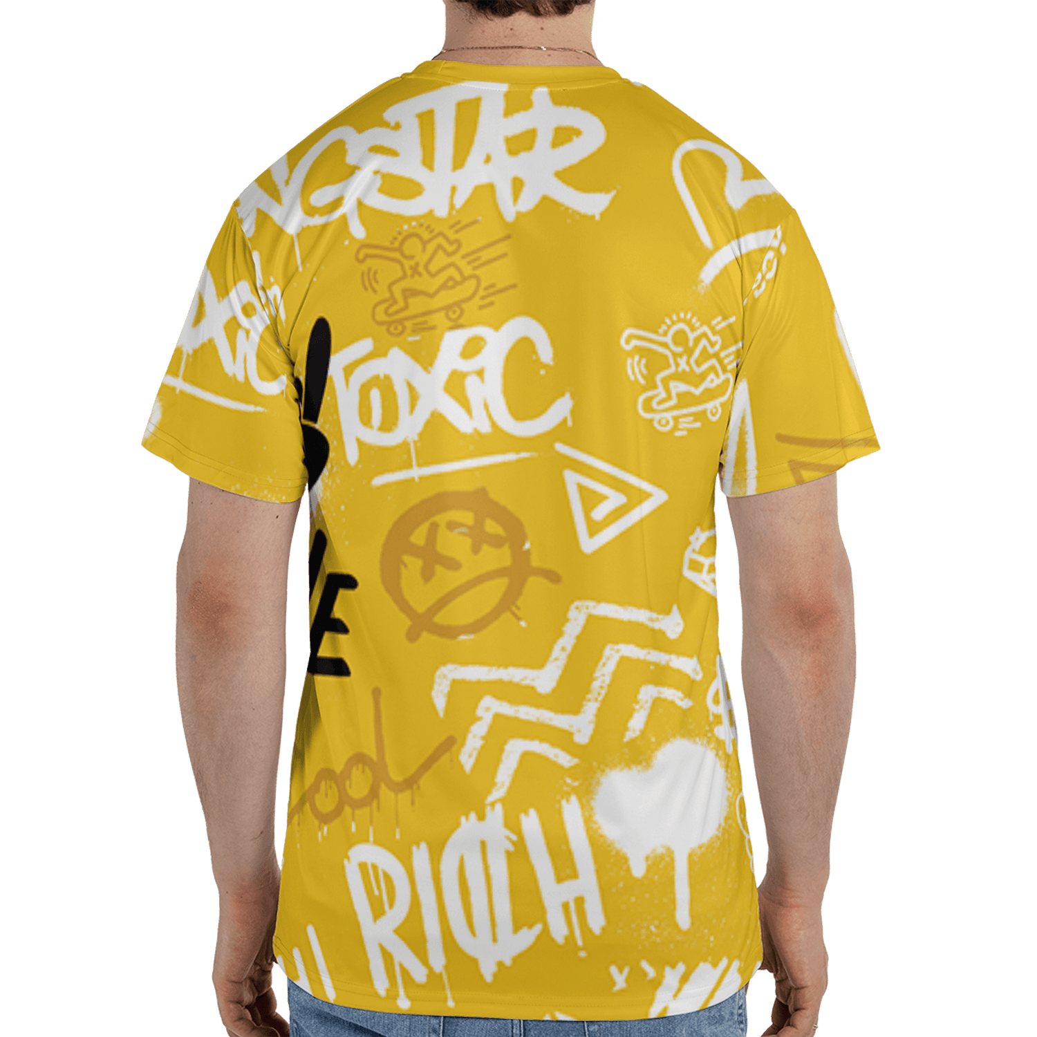 Yellow Ochre 6s T Shirt Match Graffiti King 3D All-Over Print Doodle Style - NastyJamz