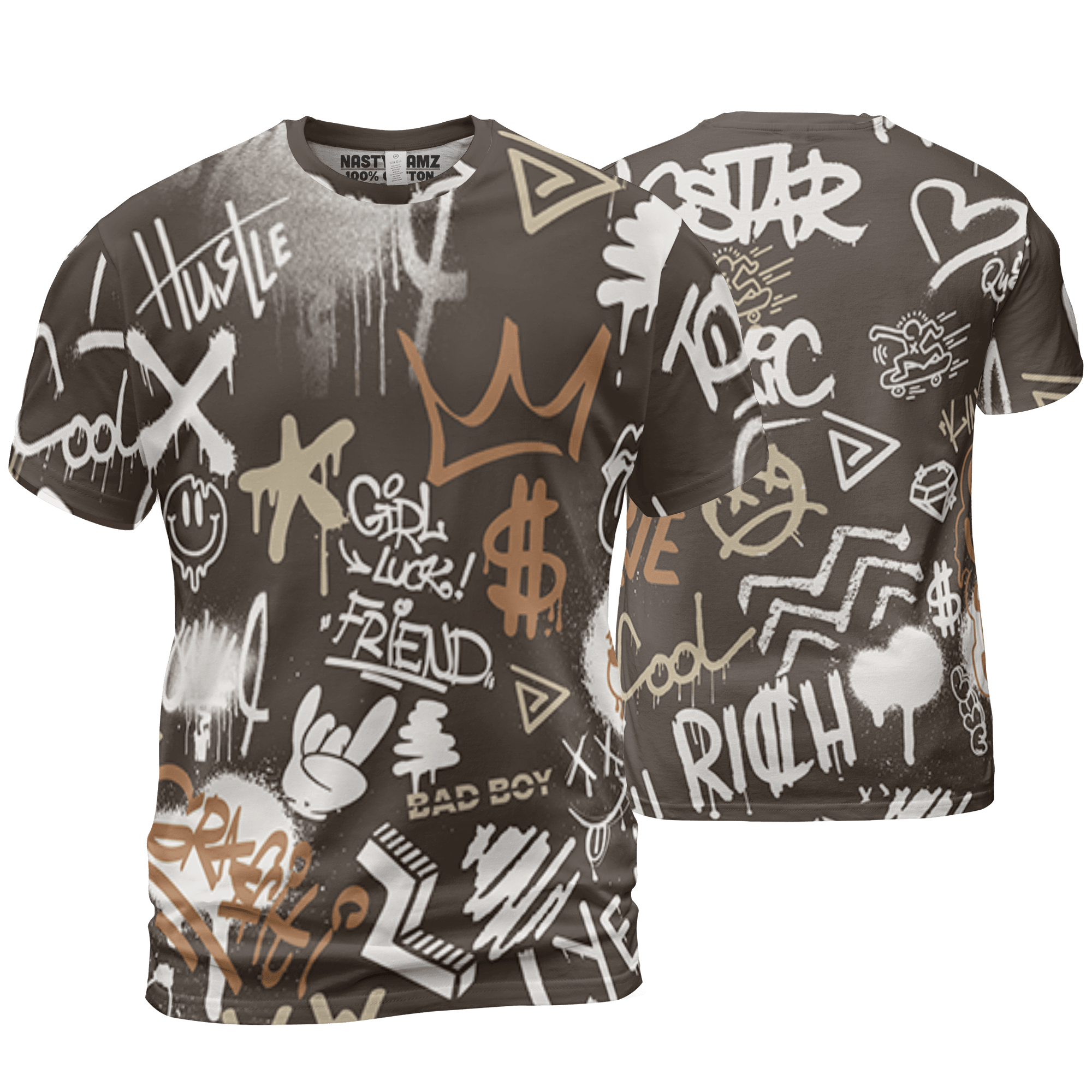 Jumpman Jack T Shirt Match Graffiti King 3D All-Over Print Doodle Style - NastyJamz