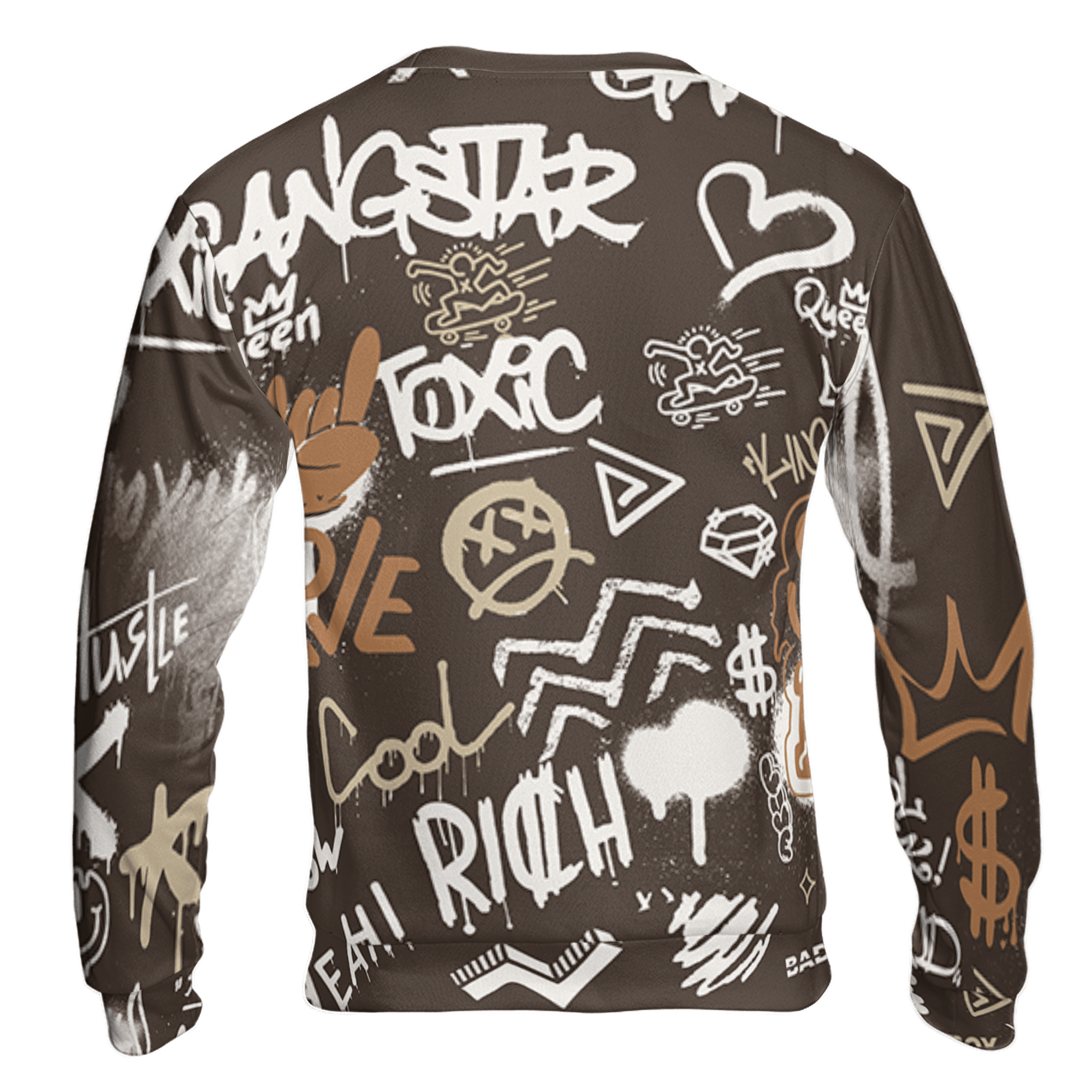 Jumpman Jack Sweatshirt Match Graffiti King 3D All-Over Print Doodle Style - NastyJamz