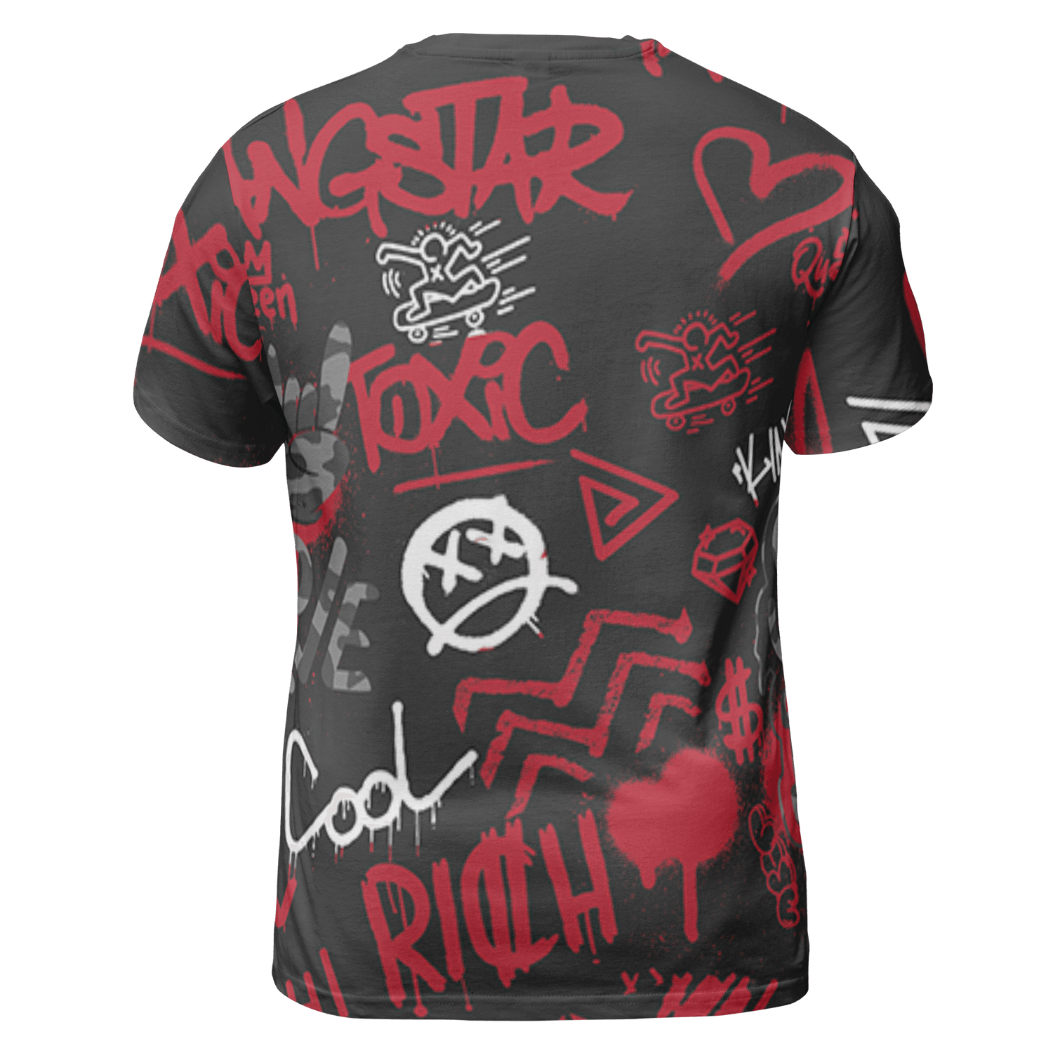Spizike Low Bred T Shirt Match Graffiti King 3D All-Over Print Doodle Style - NastyJamz