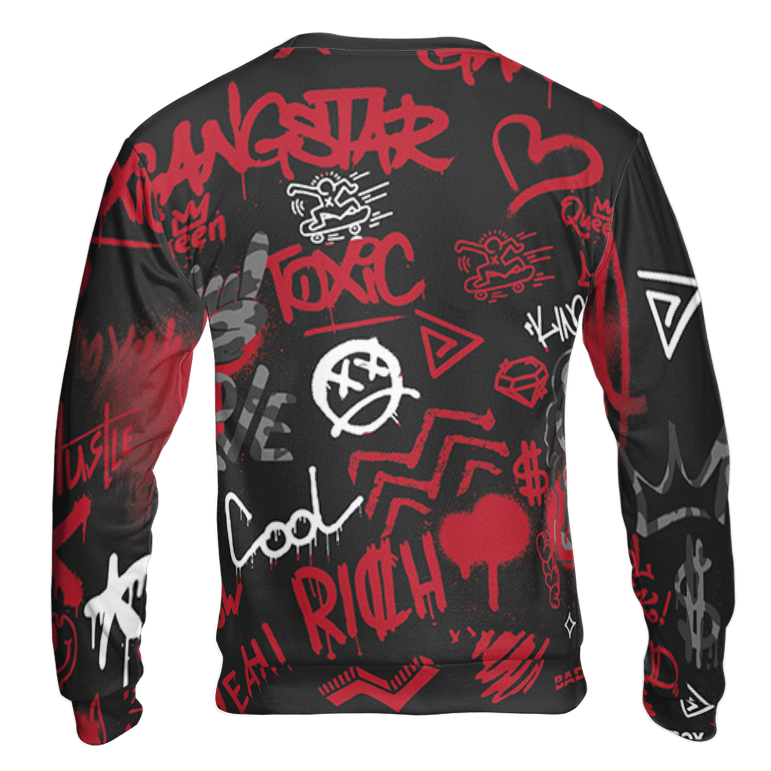 Spizike Low Bred Sweatshirt Match Graffiti King 3D All-Over Print Doodle Style - NastyJamz
