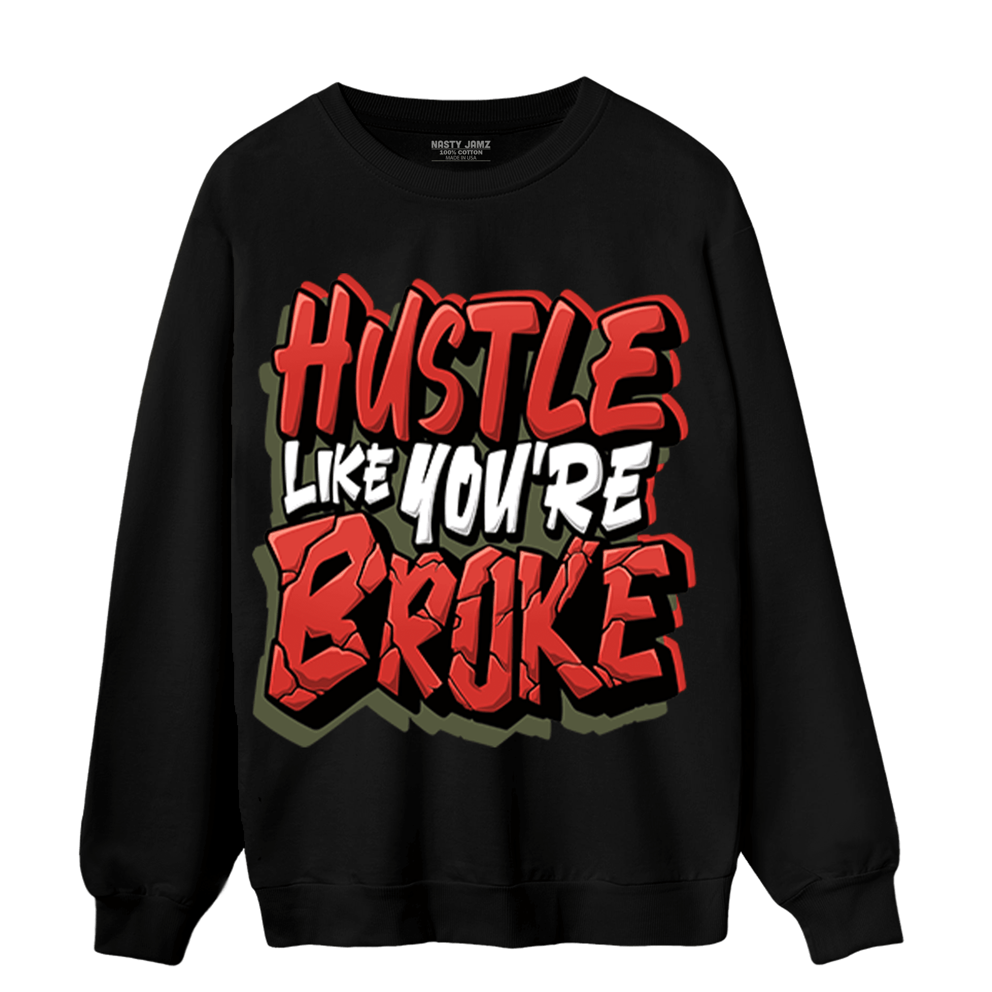 Dunk Low Mystic Red Sweatshirt Match Hustle Like Broke - NastyJamz