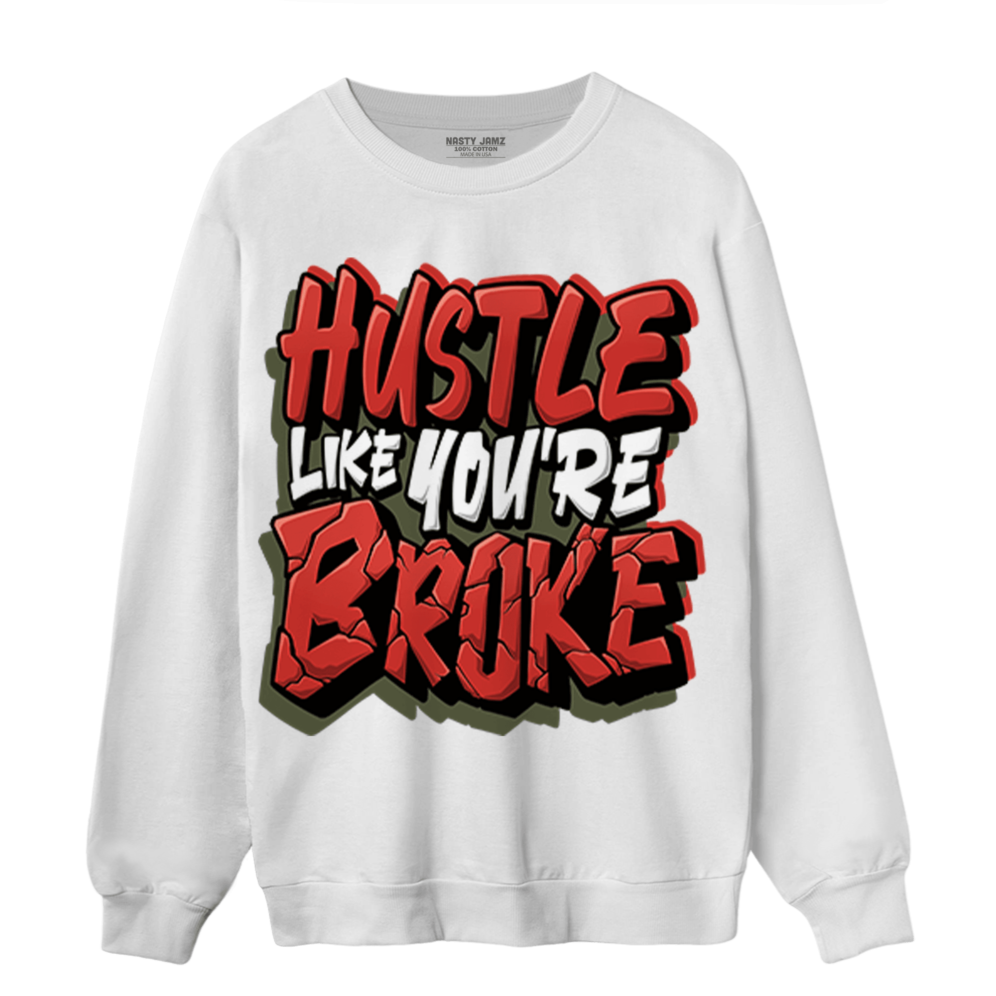Dunk Low Mystic Red Sweatshirt Match Hustle Like Broke - NastyJamz