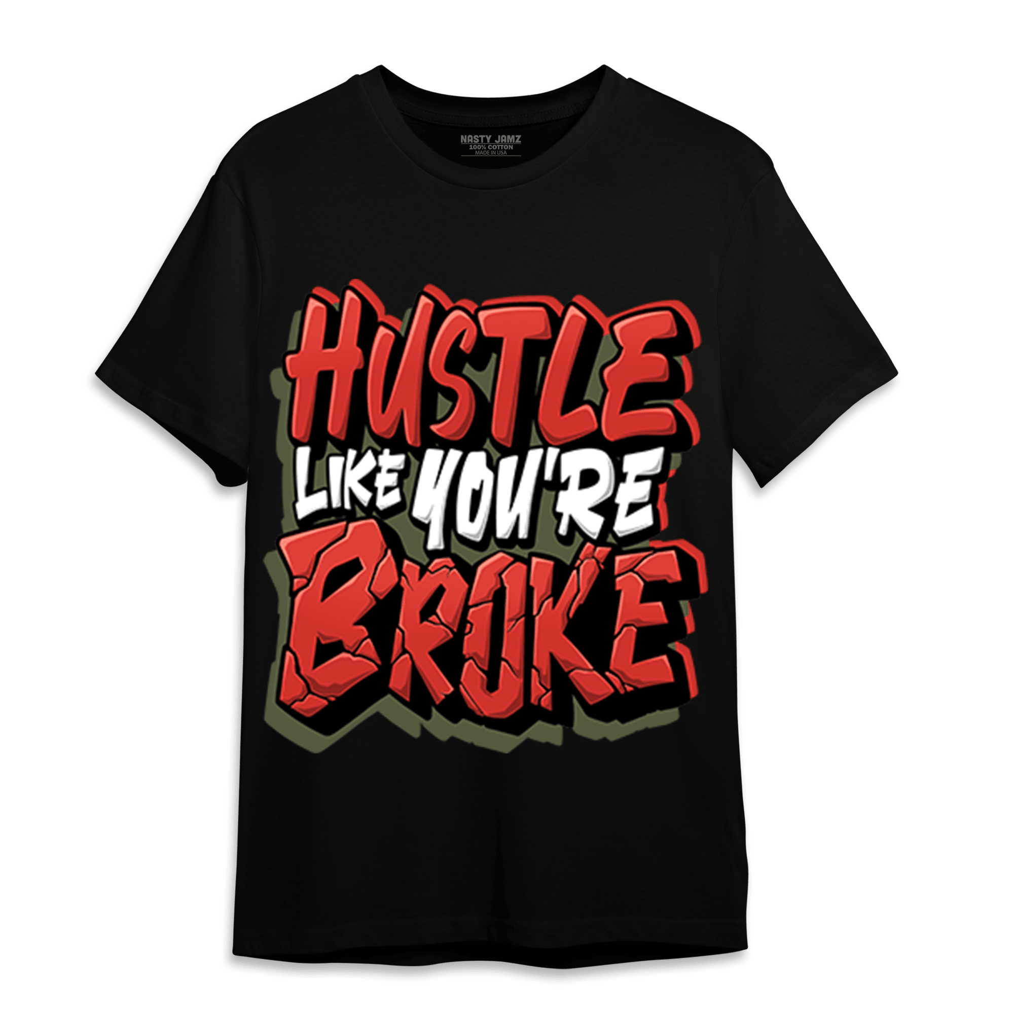 Dunk Low Mystic Red T Shirt Match Hustle Like Broke - NastyJamz