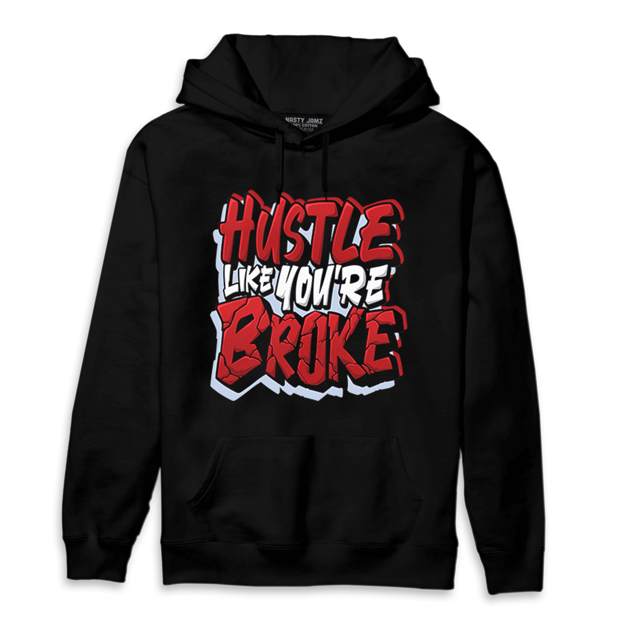 Cherry 11s Hoodie Match Hustle Like Broke - NastyJamz