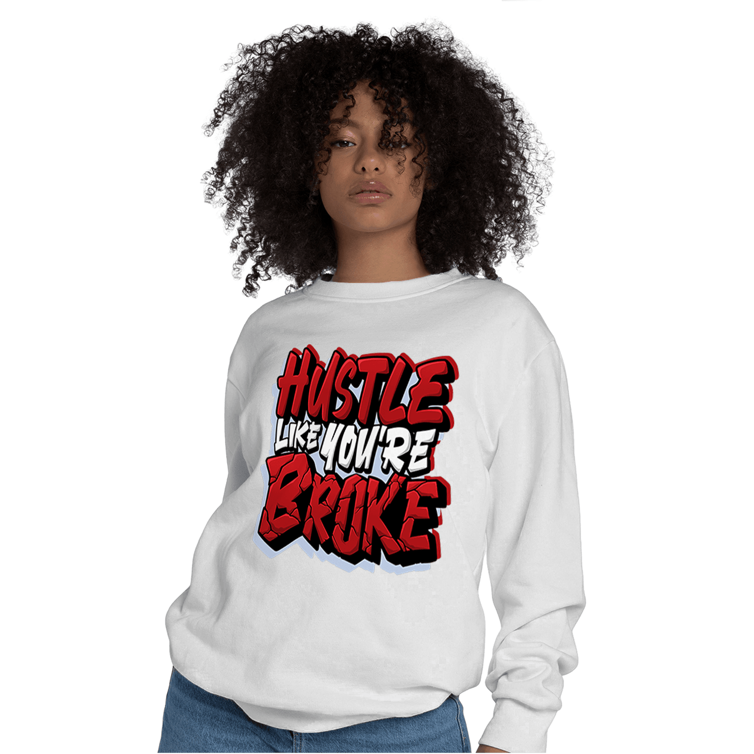 Cherry 11s Sweatshirt Match Hustle Like Broke - NastyJamz