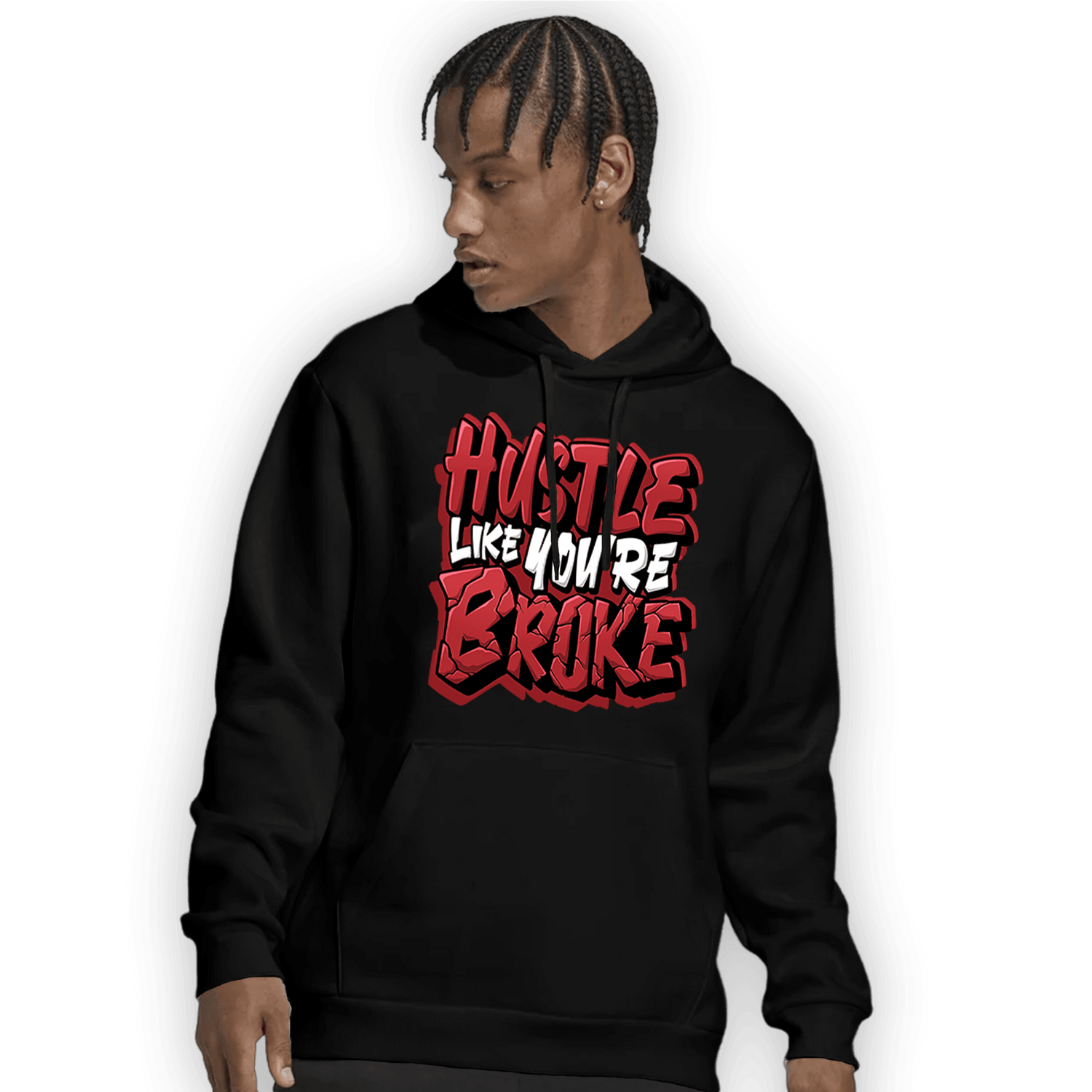 Cherry 12s Hoodie Match Hustle Like Broke - NastyJamz