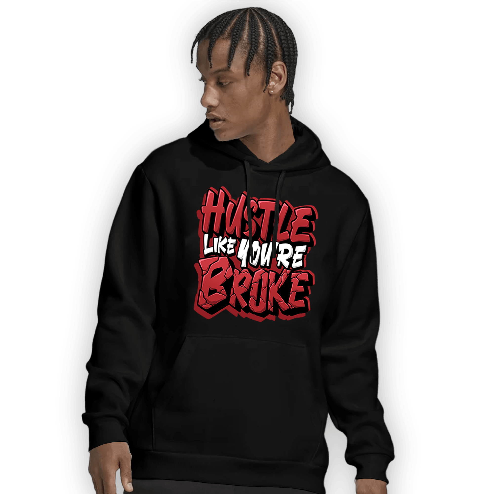 Cherry 12s Hoodie Match Hustle Like Broke - NastyJamz