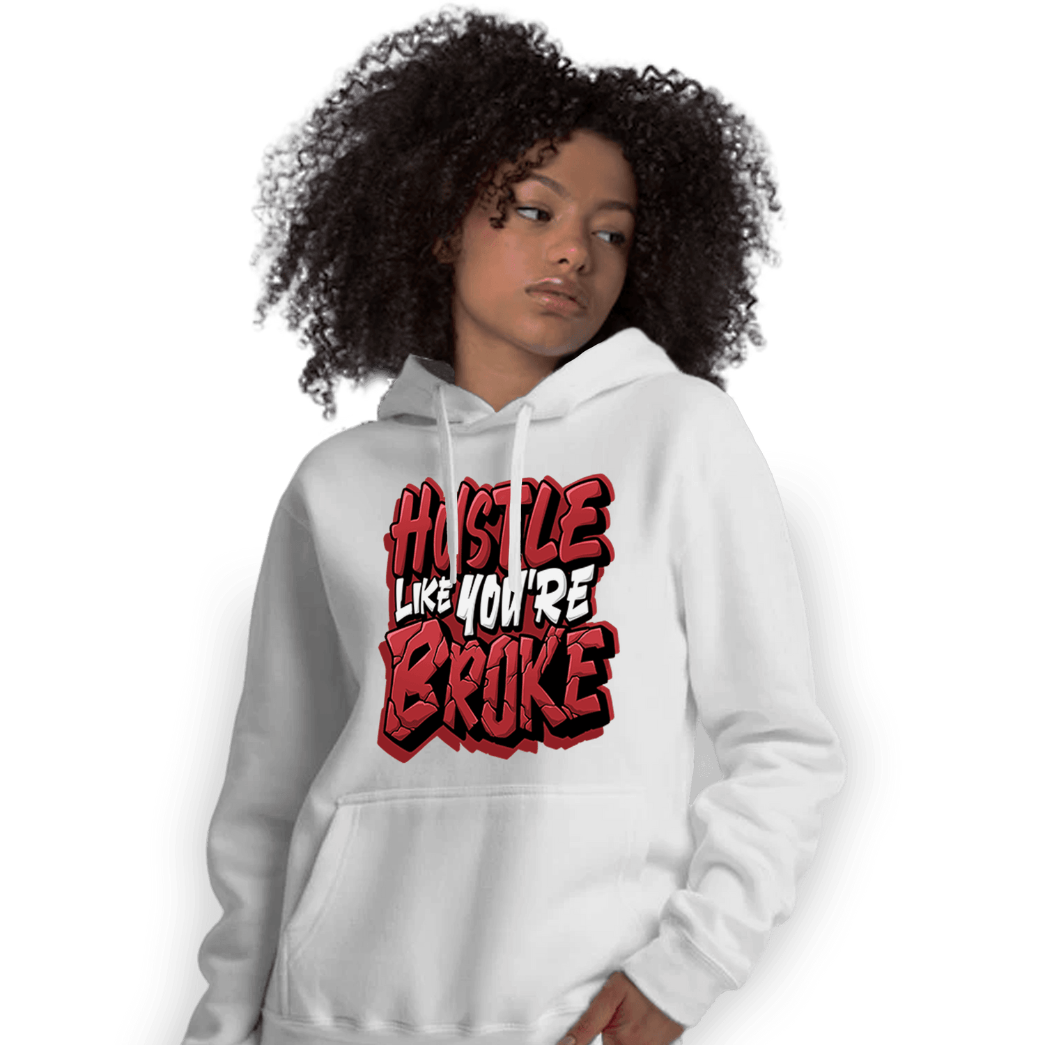 Cherry 12s Hoodie Match Hustle Like Broke - NastyJamz