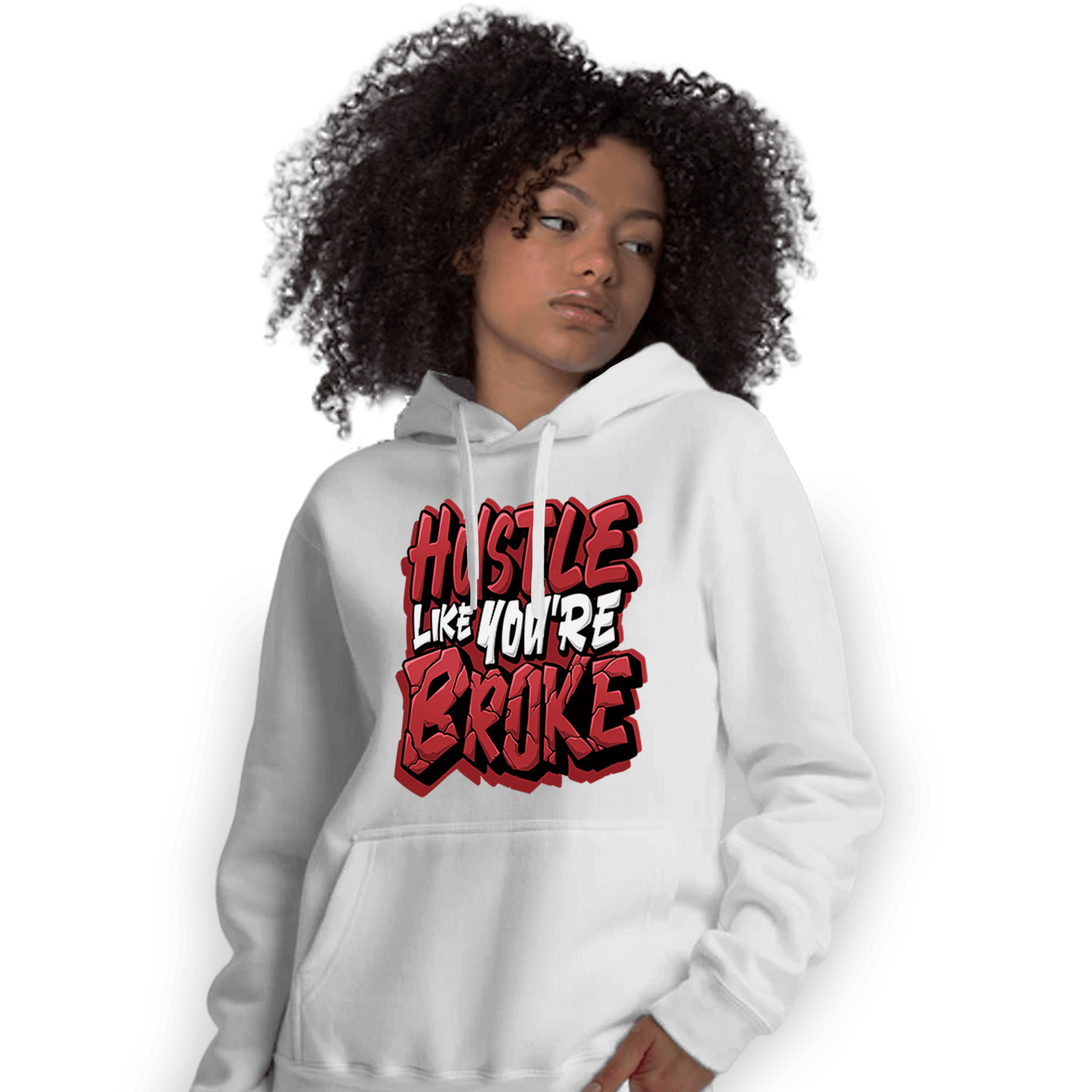 Cherry 12s Hoodie Match Hustle Like Broke - NastyJamz