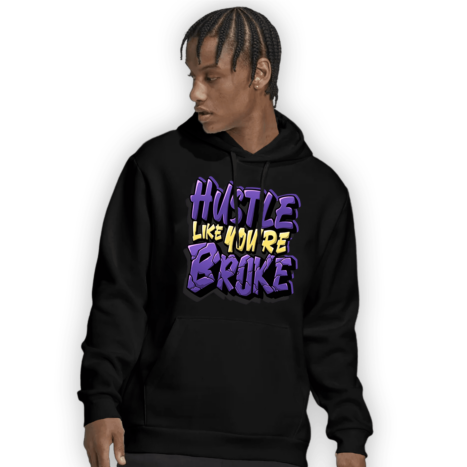Field Purple 12s Hoodie Match Hustle Like Broke - NastyJamz