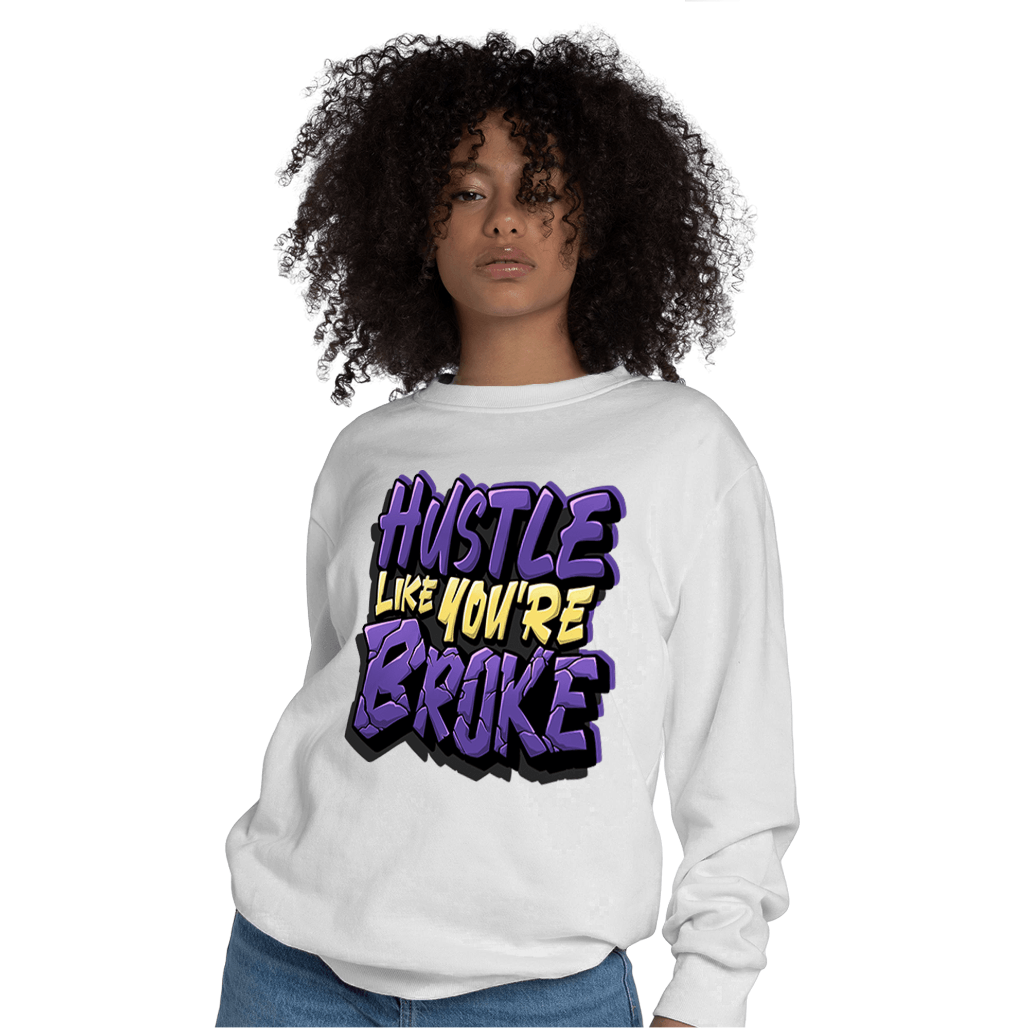 Field Purple 12s Sweatshirt Match Hustle Like Broke - NastyJamz