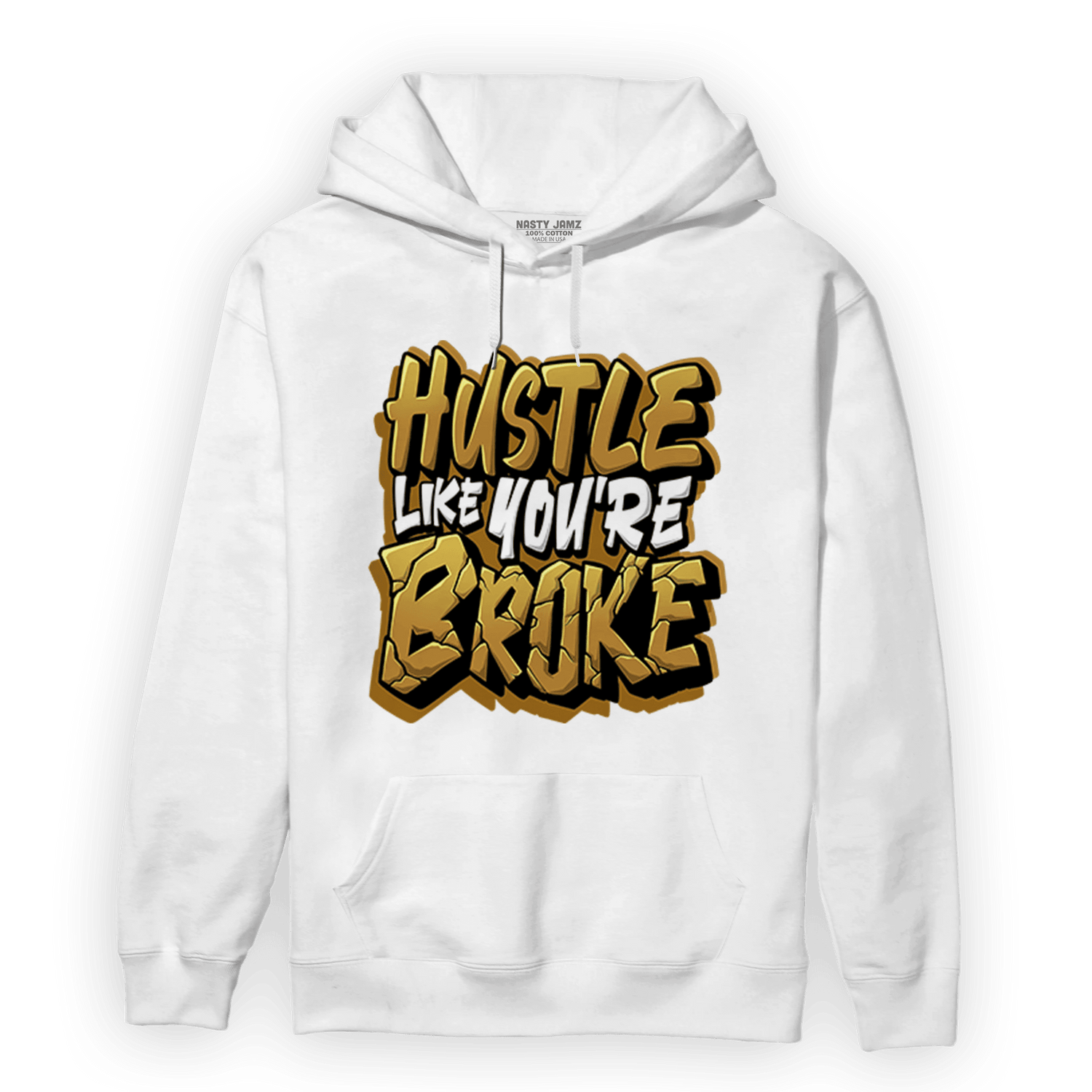 Wheat 13s Hoodie Match Hustle Like Broke - NastyJamz