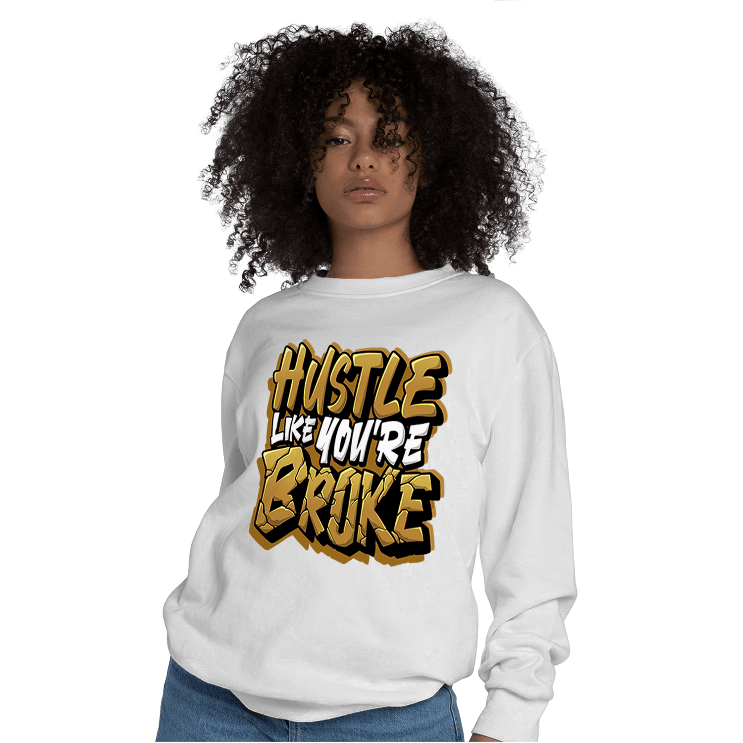 Wheat 13s Sweatshirt Match Hustle Like Broke - NastyJamz