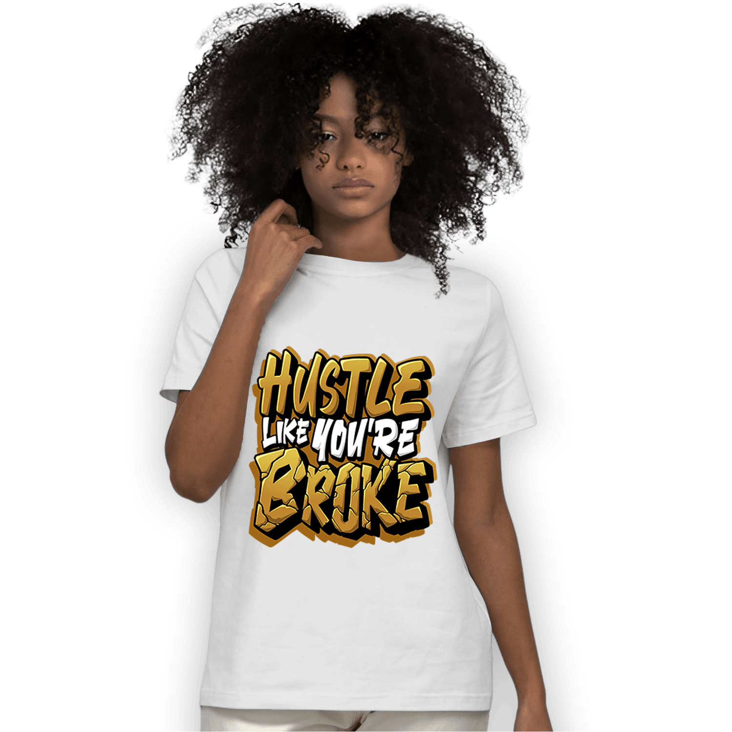 Wheat 13s T Shirt Match Hustle Like Broke - NastyJamz
