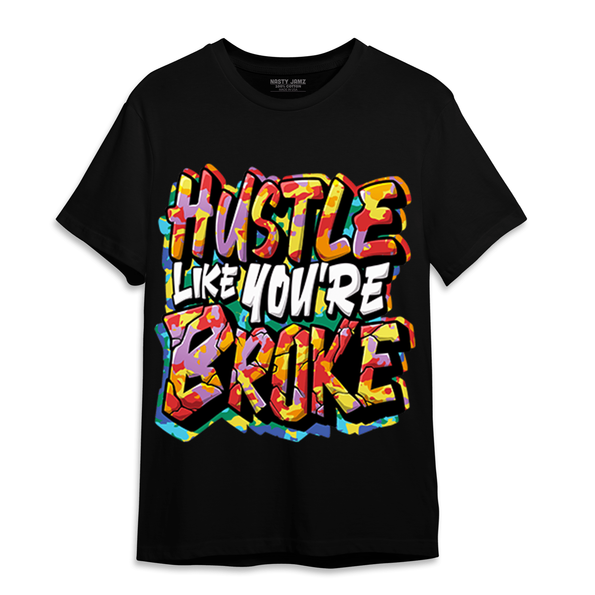 Mid GS Six Championships 1s T Shirt Match Hustle Like Broke - NastyJamz