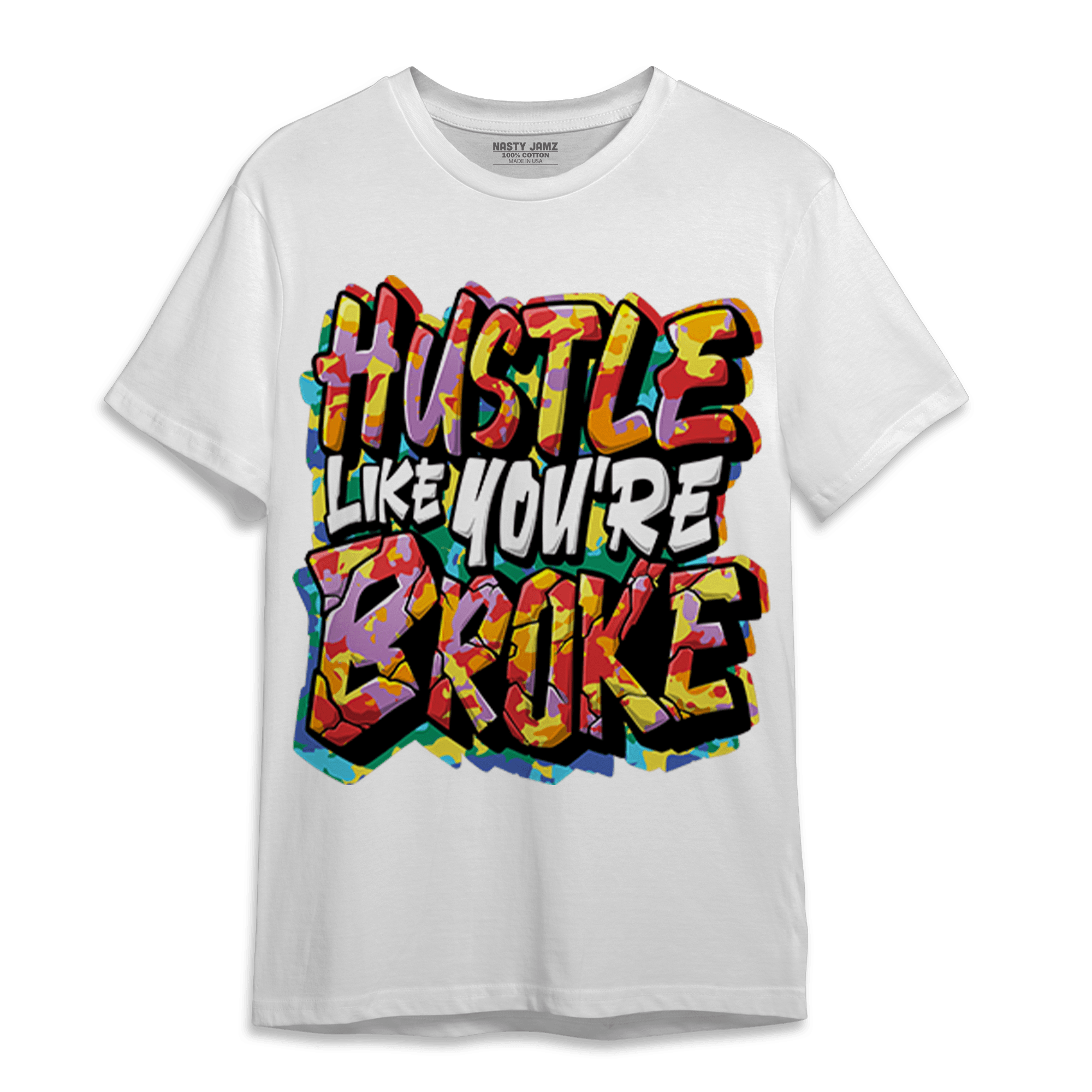 Mid GS Six Championships 1s T Shirt Match Hustle Like Broke - NastyJamz